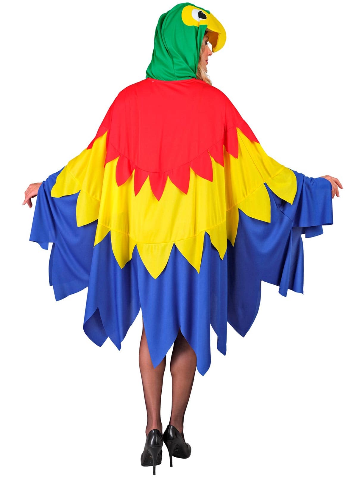 Poncho Papagei bunt one size
