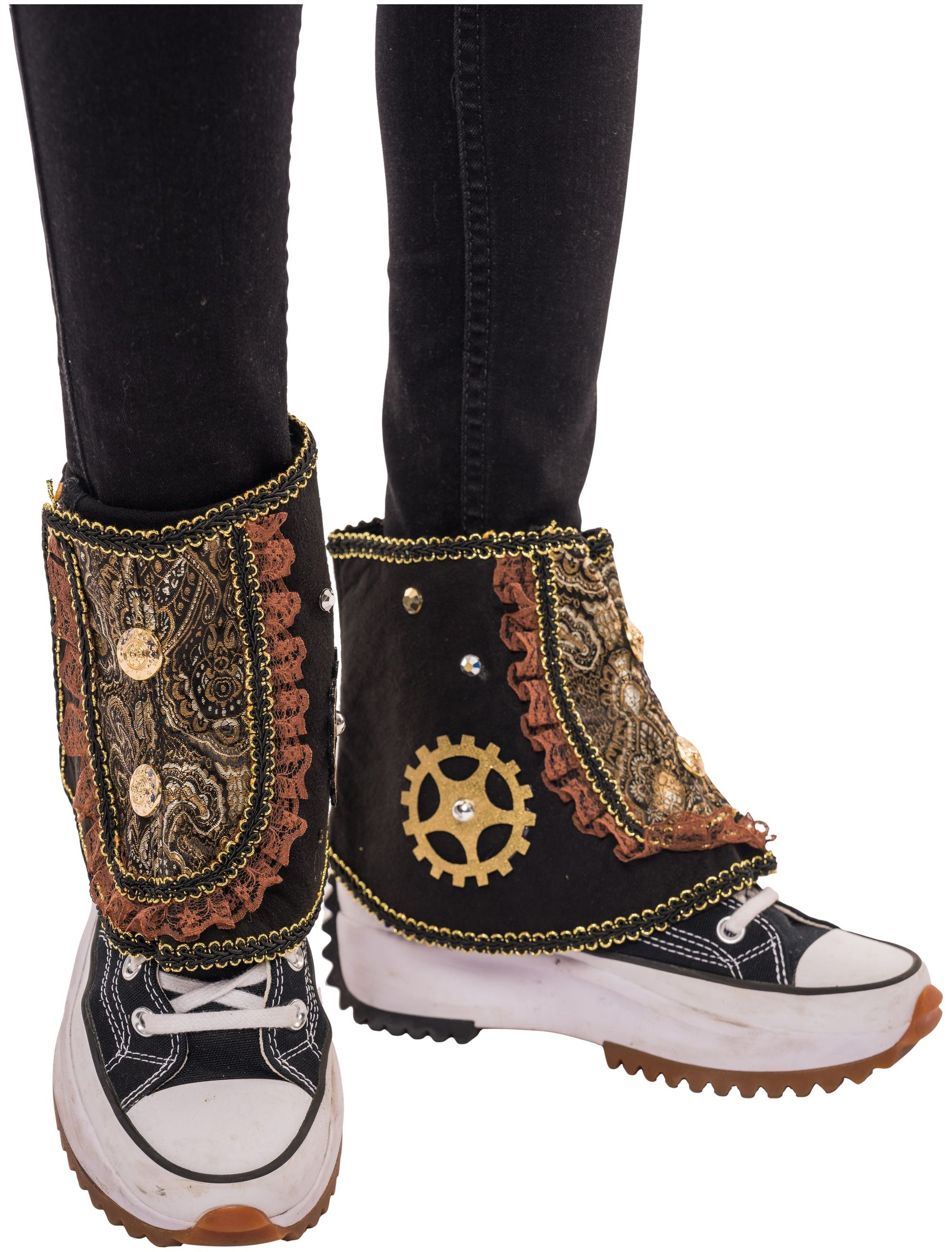 Gamaschen Steampunk braun