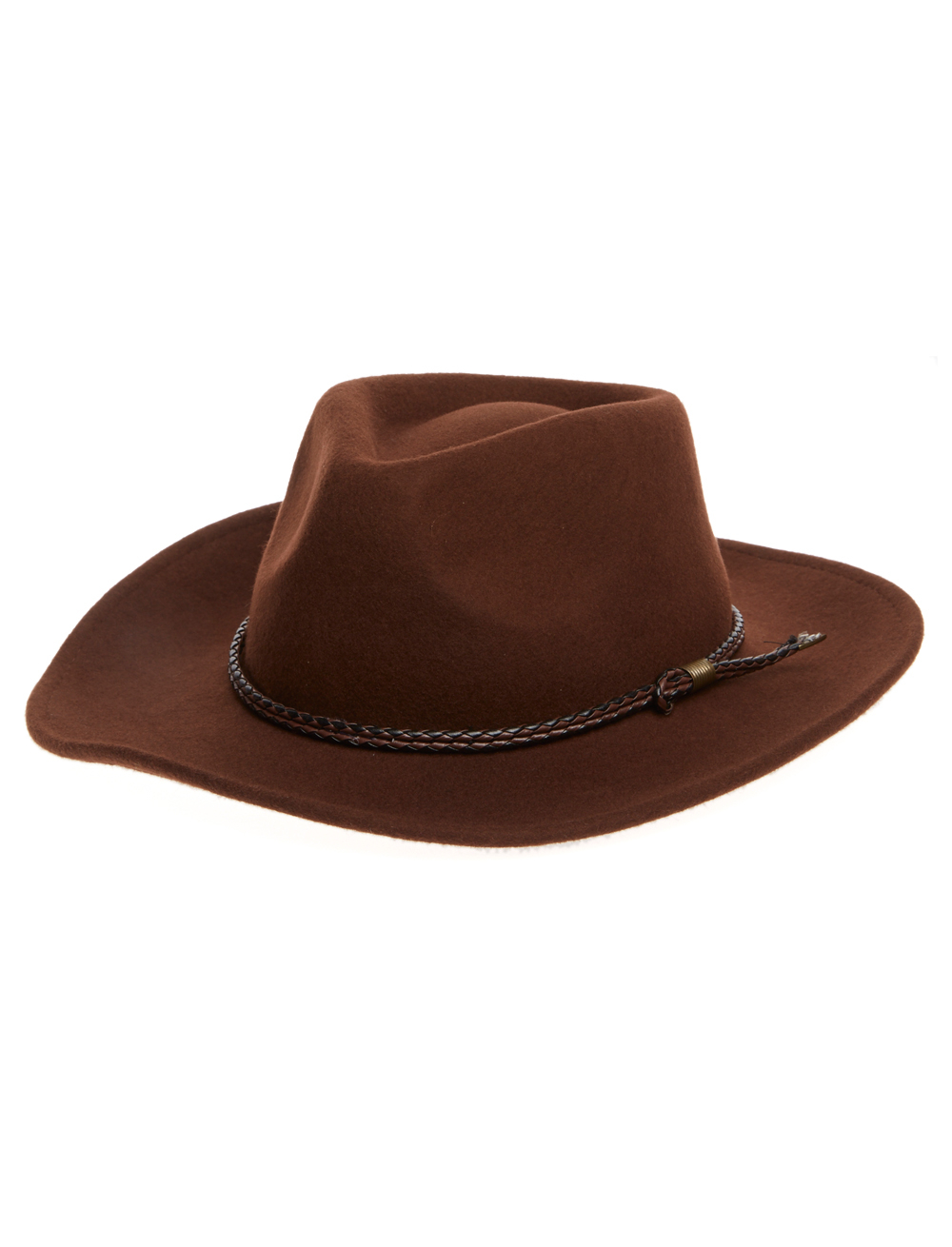 Cowboyhut Wollfilz braun 57