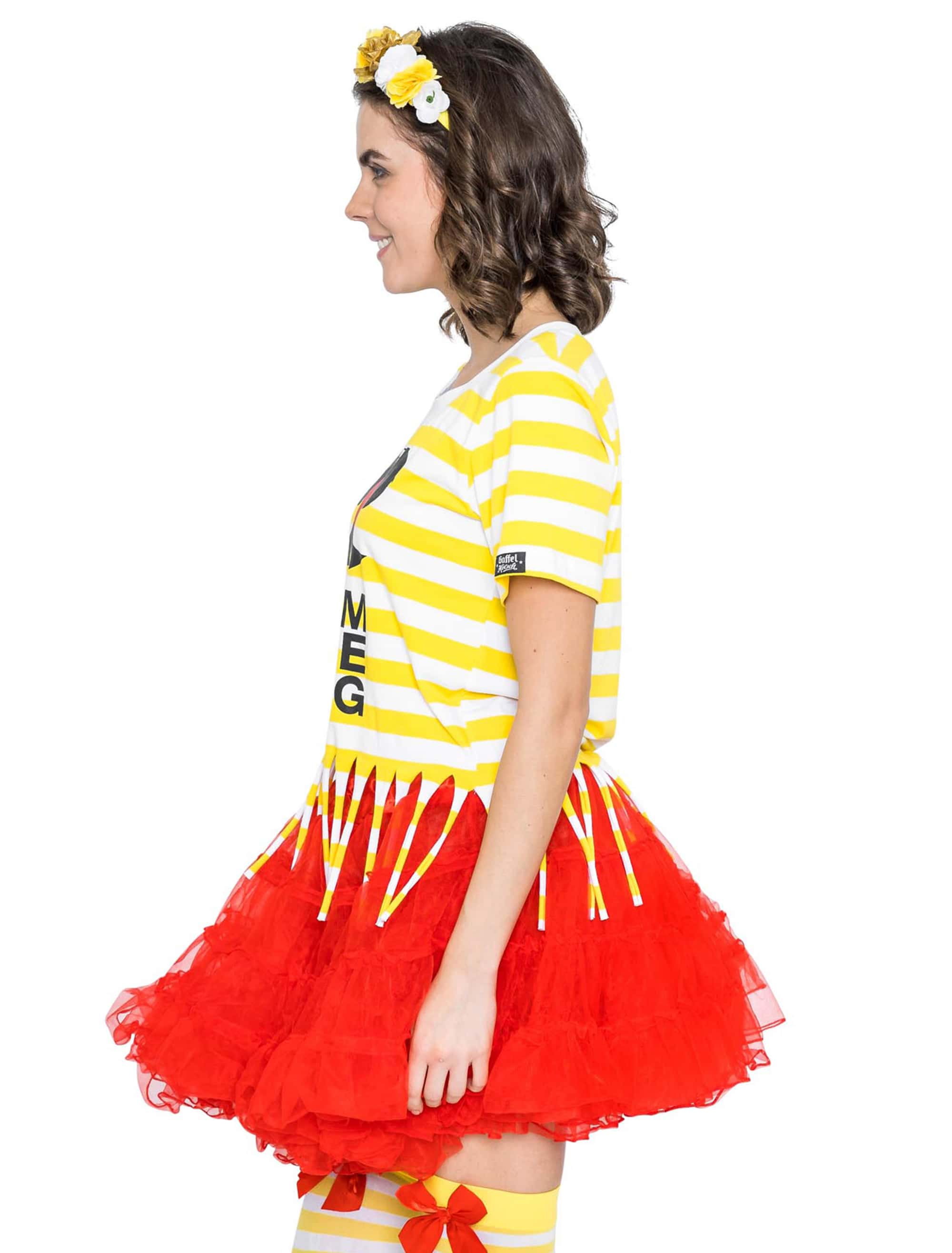 JIS T-Shirt Jeck im Sunnesching mit Fransen Damen gelb XL
