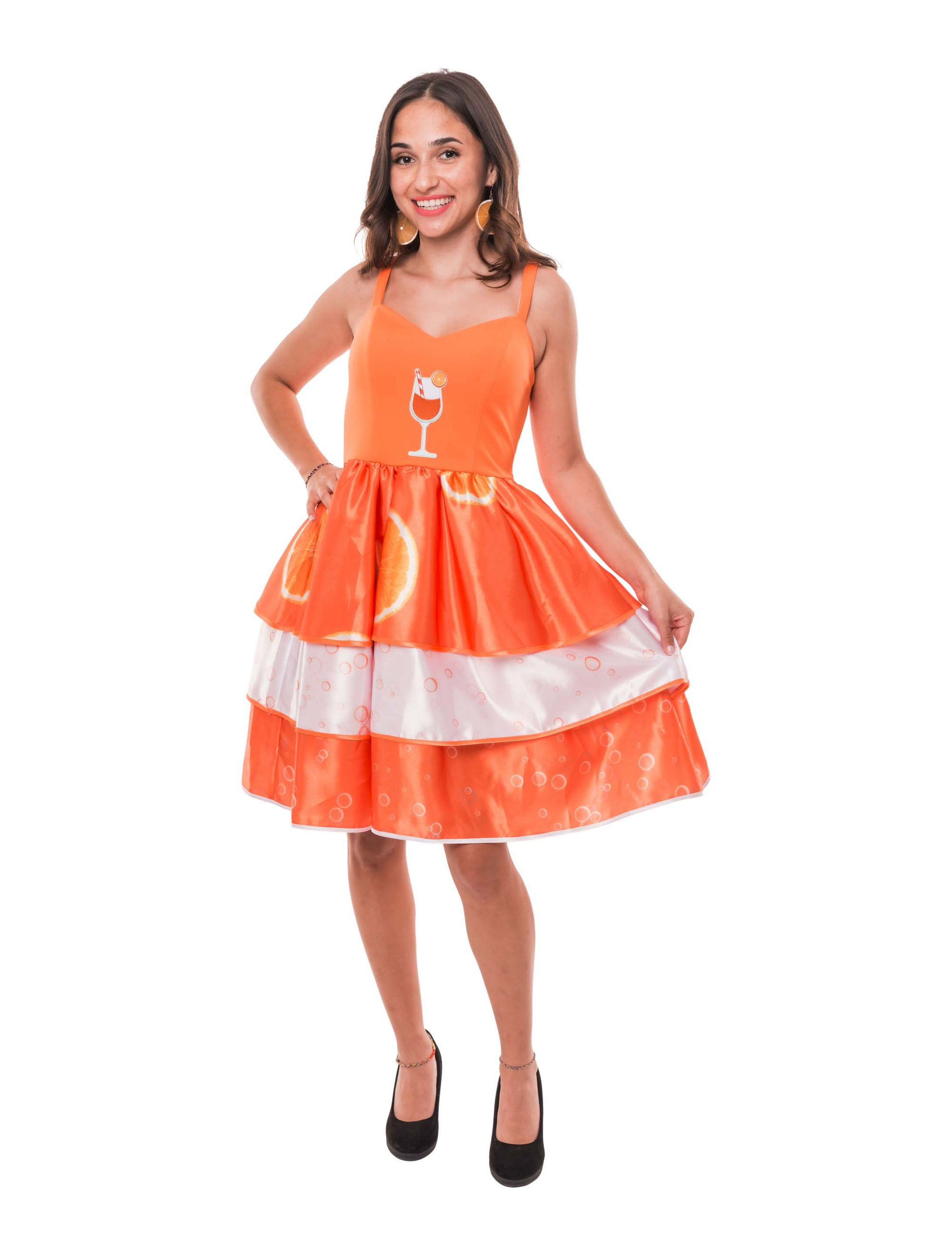 Kleid Orangencocktail orange 2XL/3XL