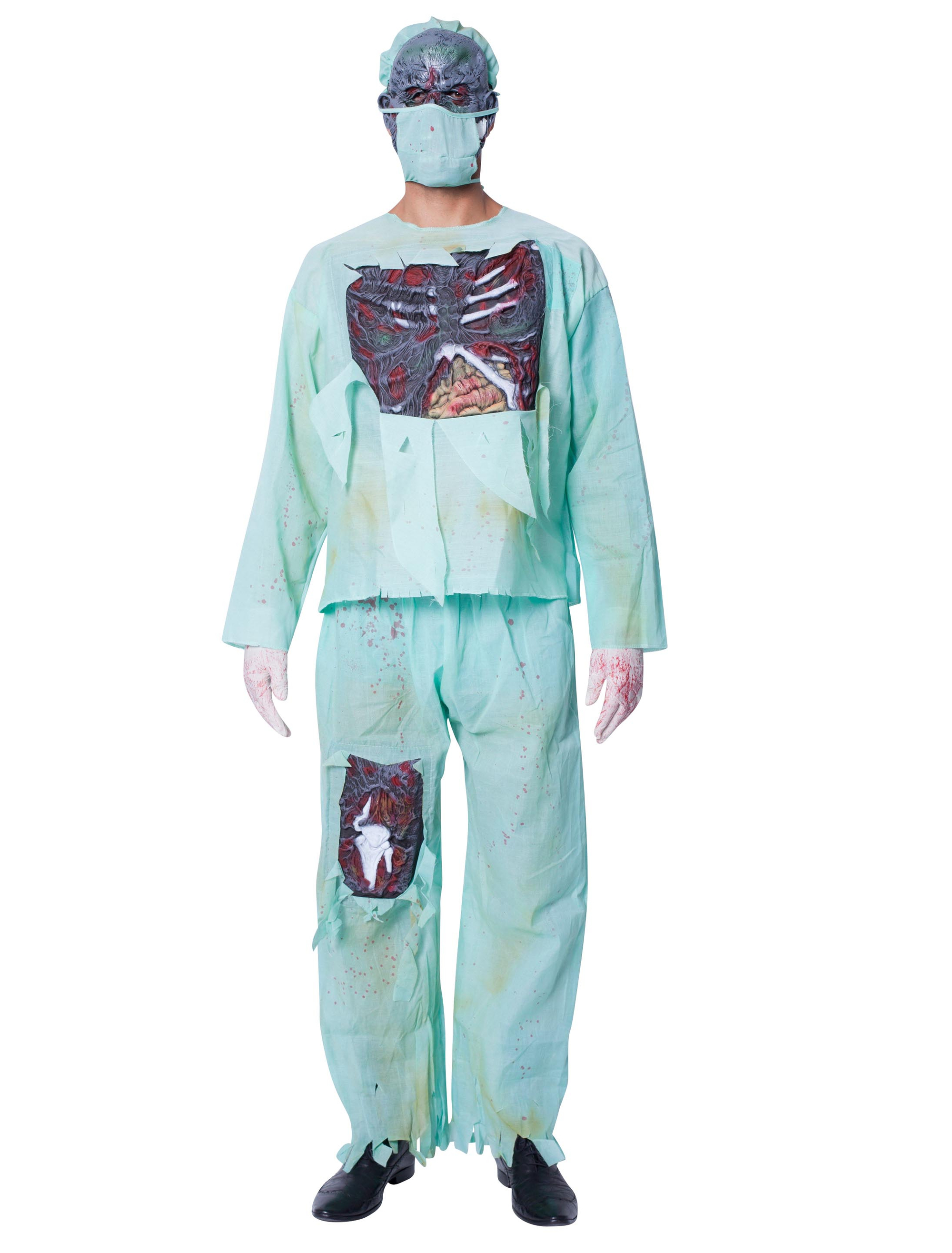 Zombie Doktor 5-tlg. grün M