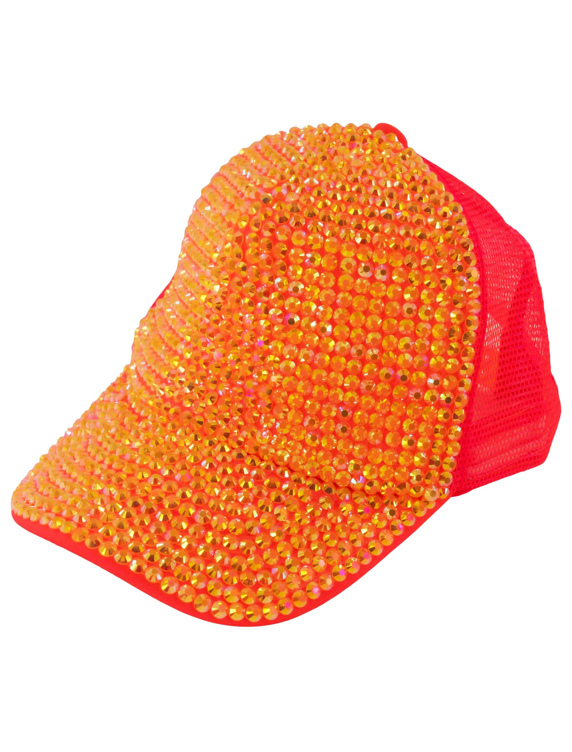 Baseball Cap mit Strass neonorange one size