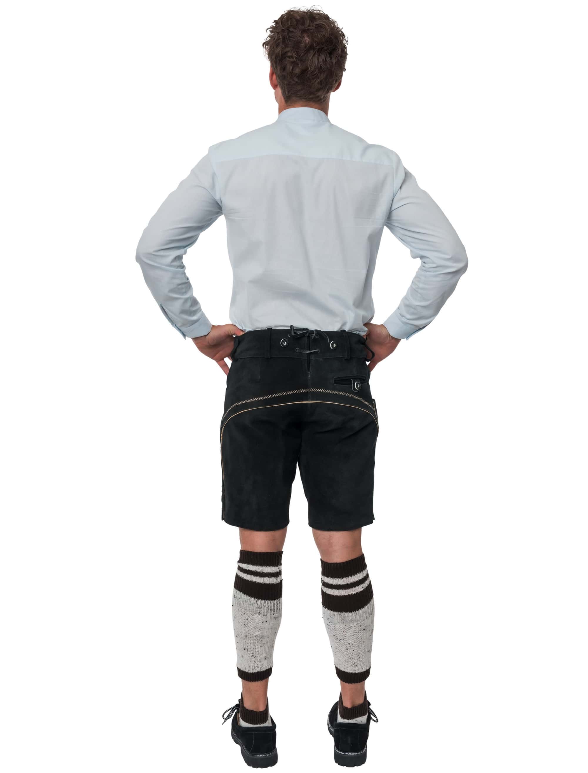 Lederhose Seppl Herren schwarz 5XL