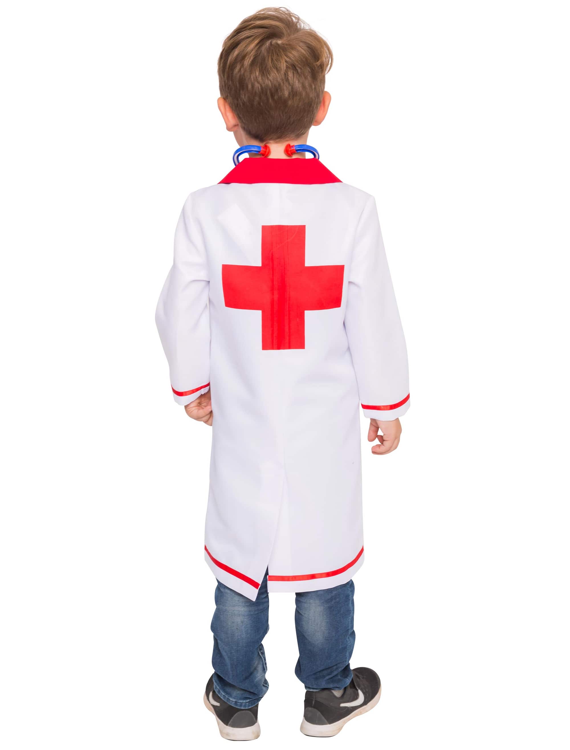 Doktorkittel Kinder weiß 140