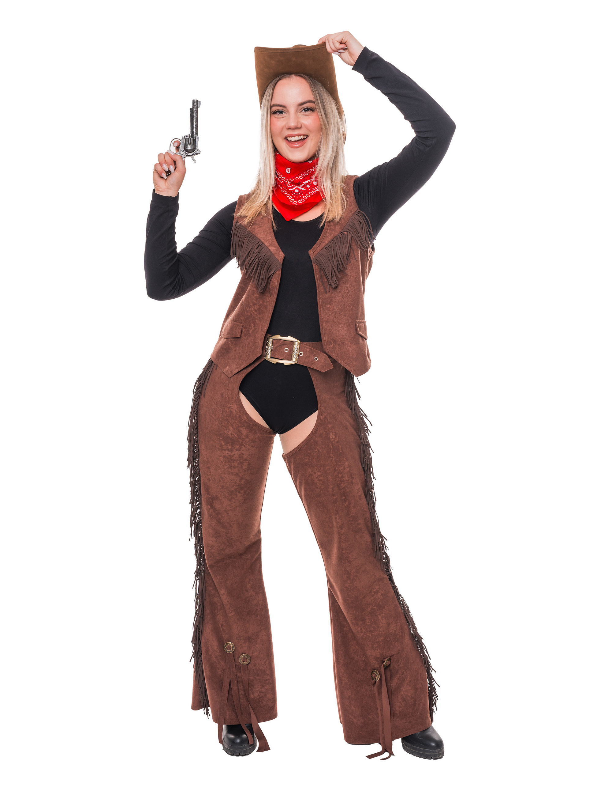Cowgirl Set 2-tlg. Damen braun S/M