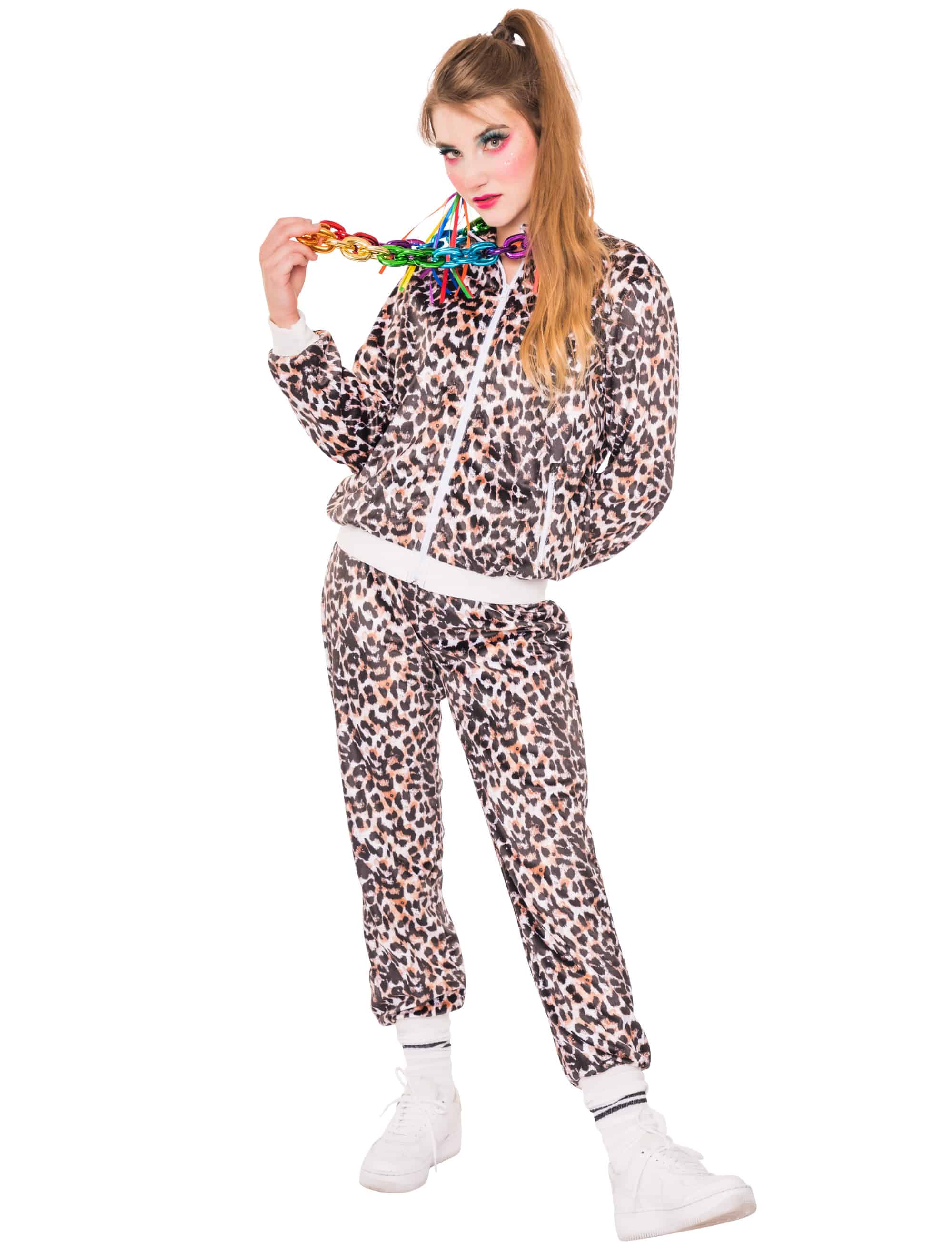 Jogginganzug Leopard 2-tlg. Damen braun L/XL