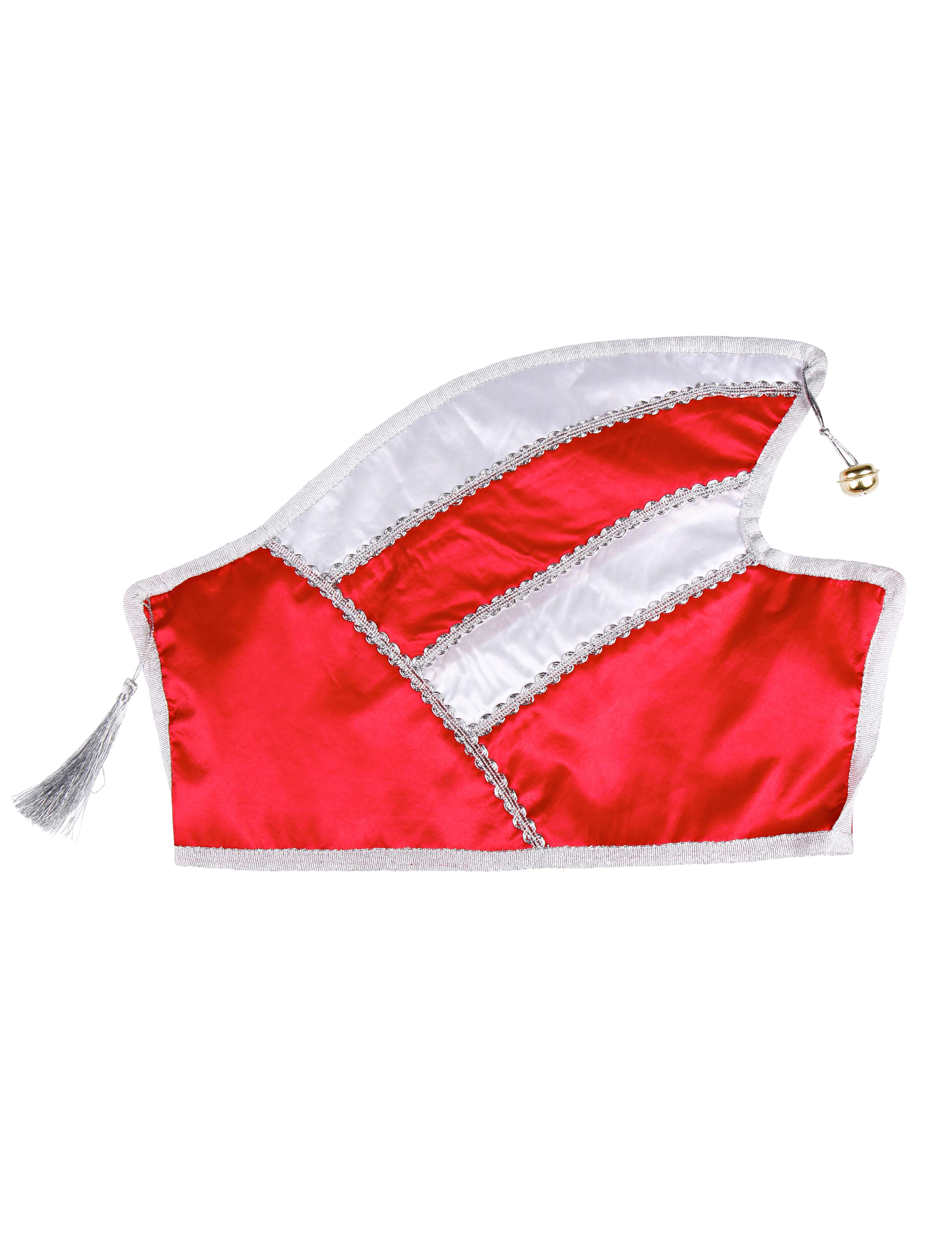 Komiteemütze Prinz mit Glöckchen rot/weiß one size