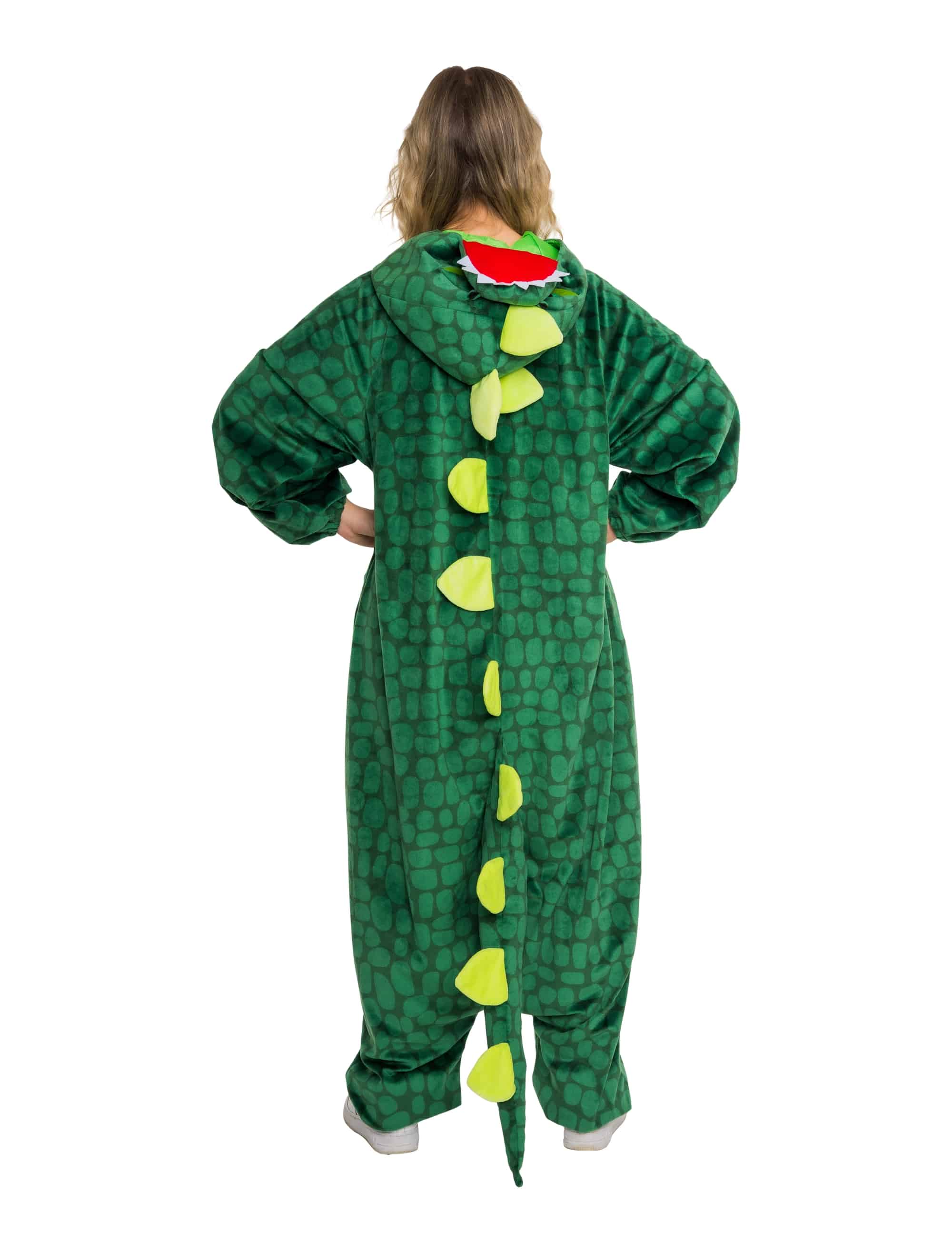 Overall Krokodil Plüsch Damen grün 34/36
