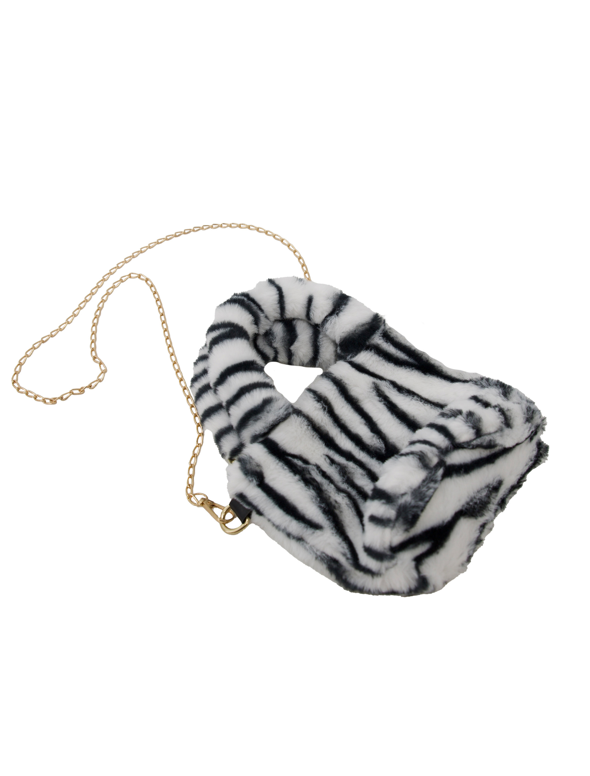 Plüschtasche Zebra schwarz/weiß