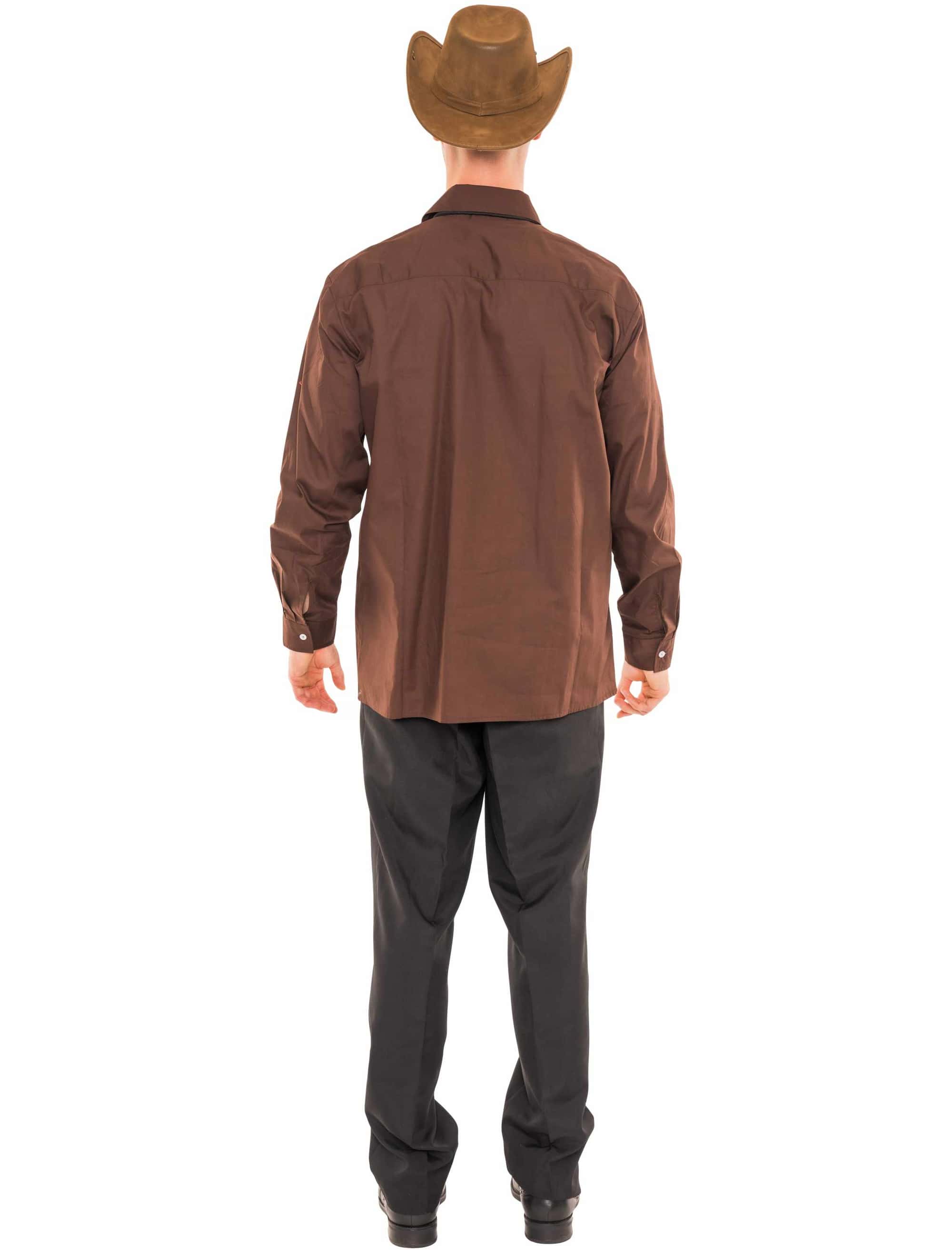 Hemd Cowboy Herren braun 5XL