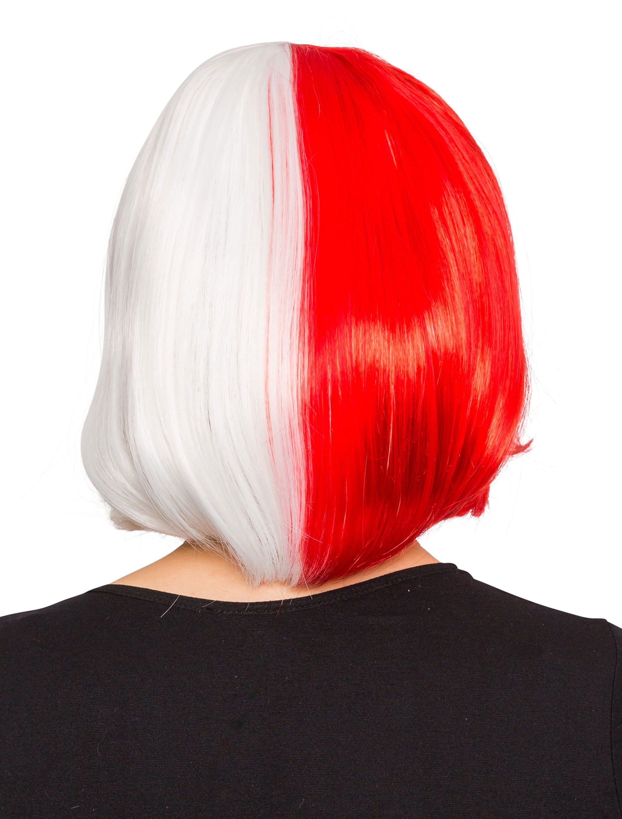 Perücke Bob rot/weiß one size