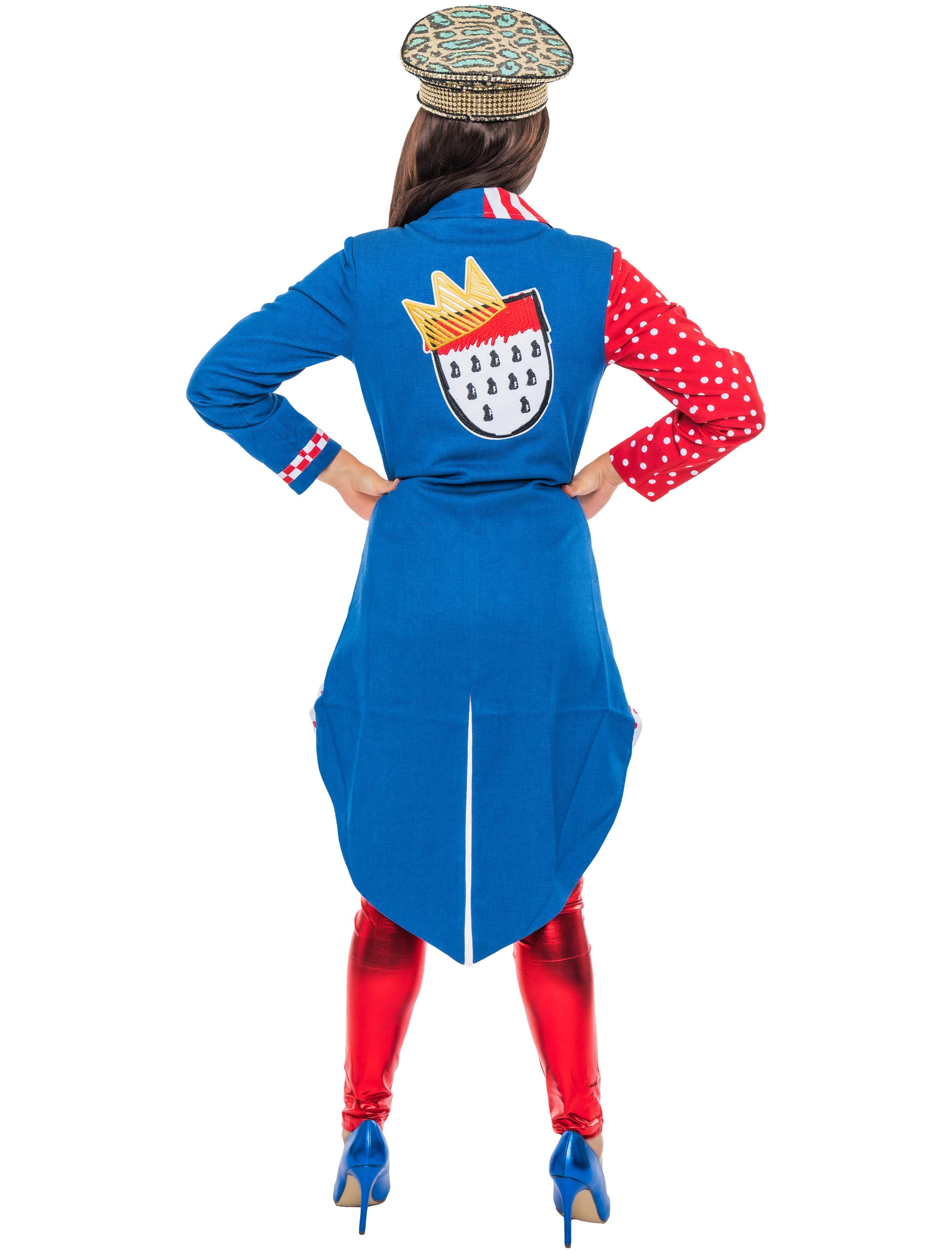 Jacke Köln Wappen Damen rot/blau L