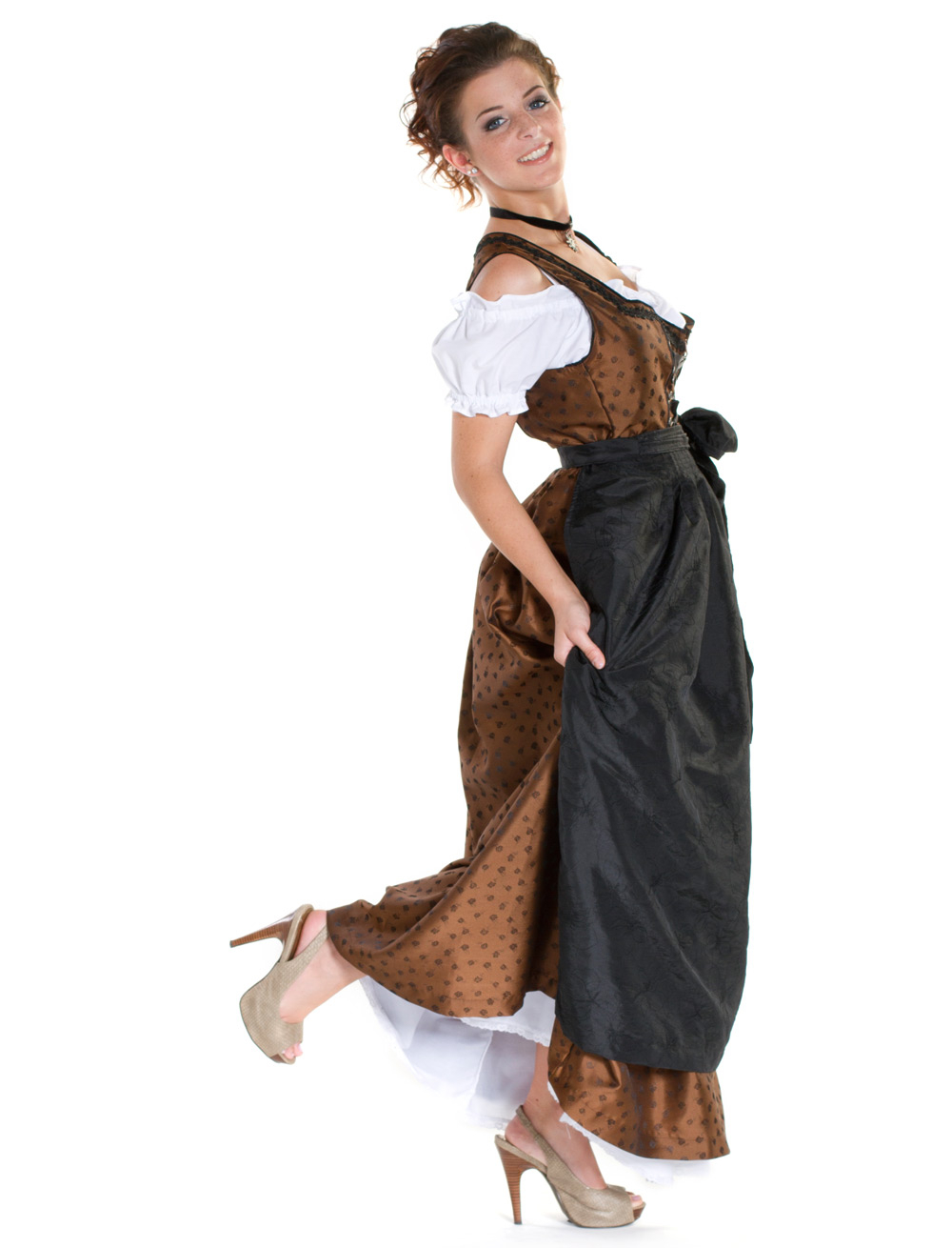 Dirndl Kira Damen braun 36