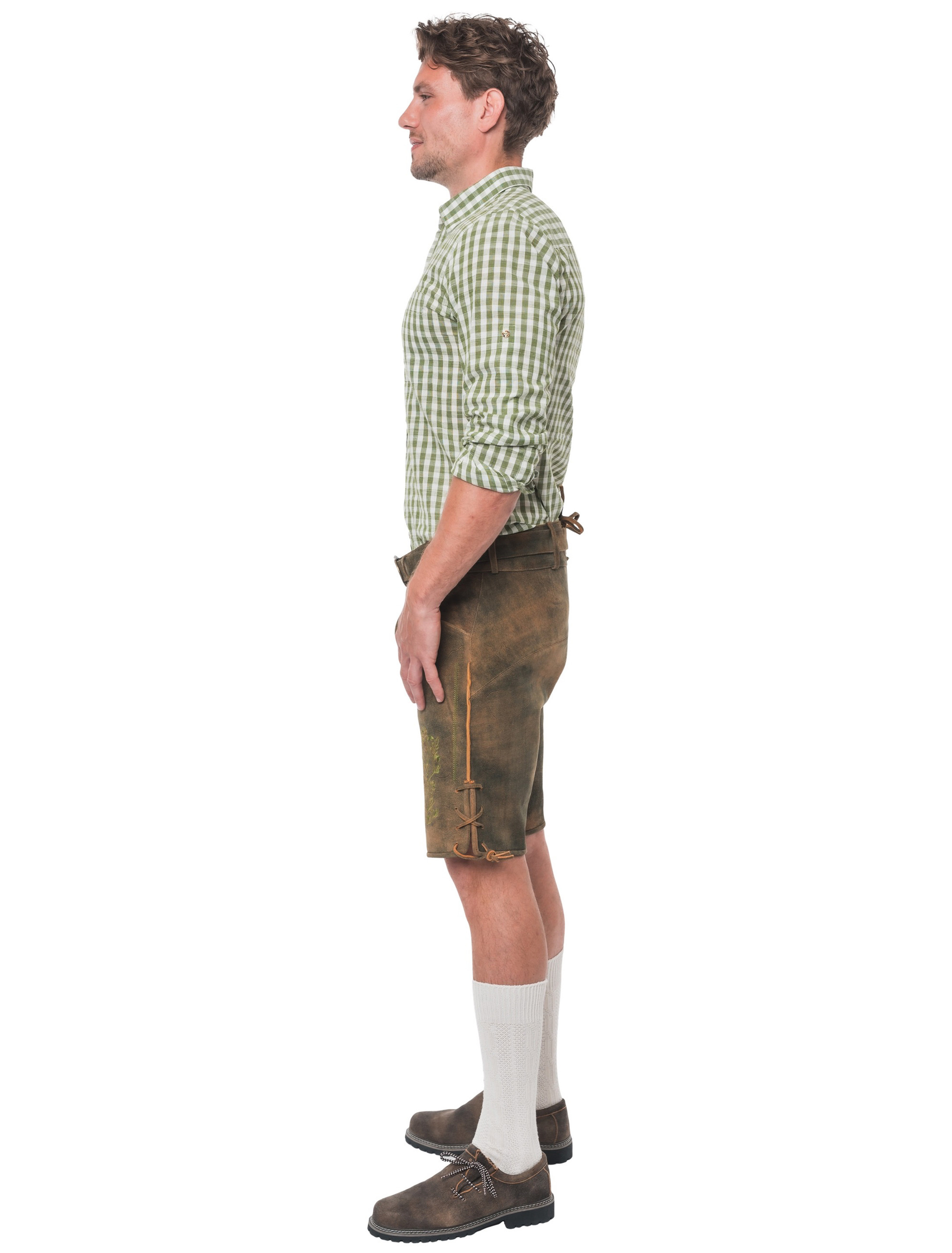 Lederhose Ludwig kurz Herren braun S
