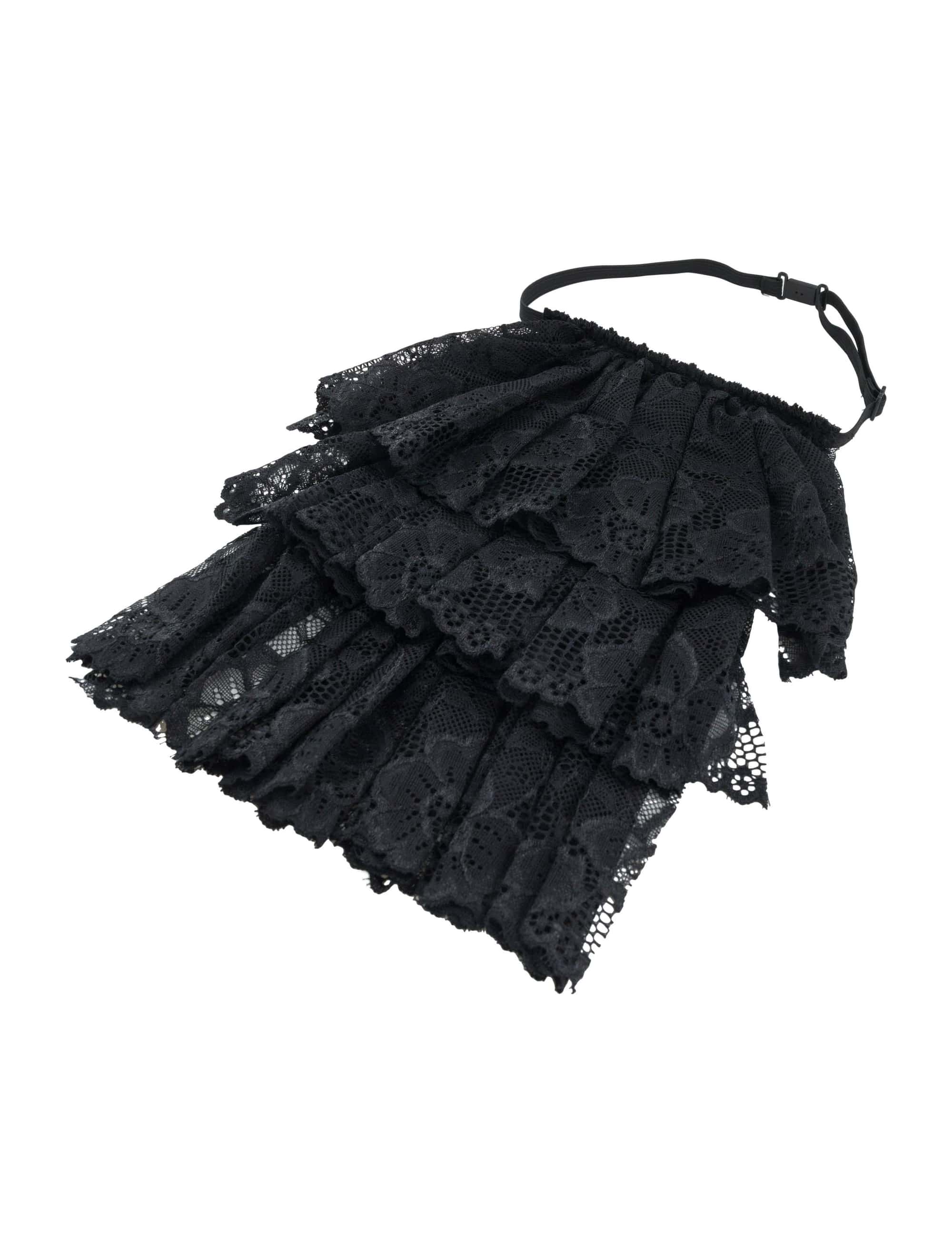 Jabot aus Spitze schwarz