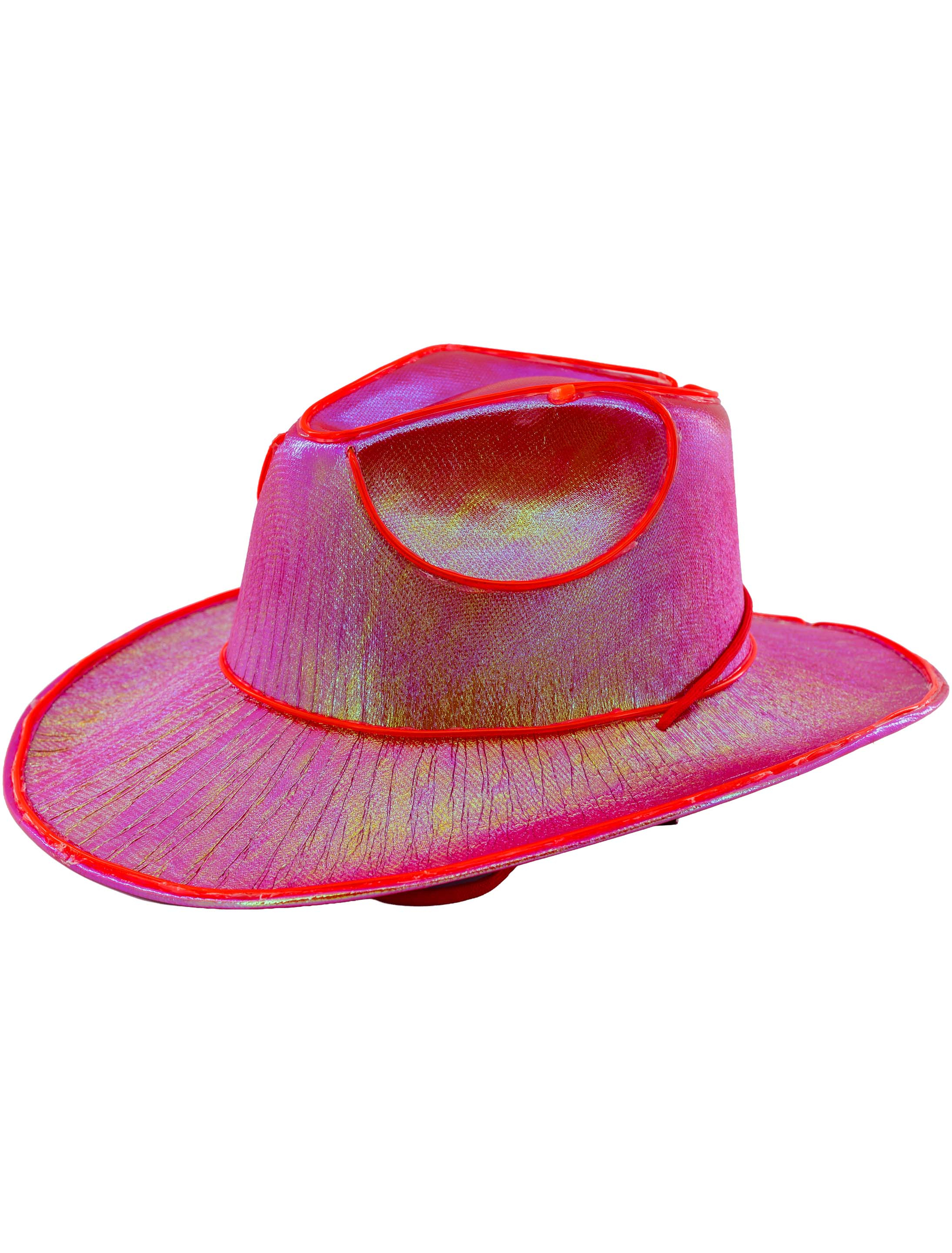 Cowboyhut LED rot 59
