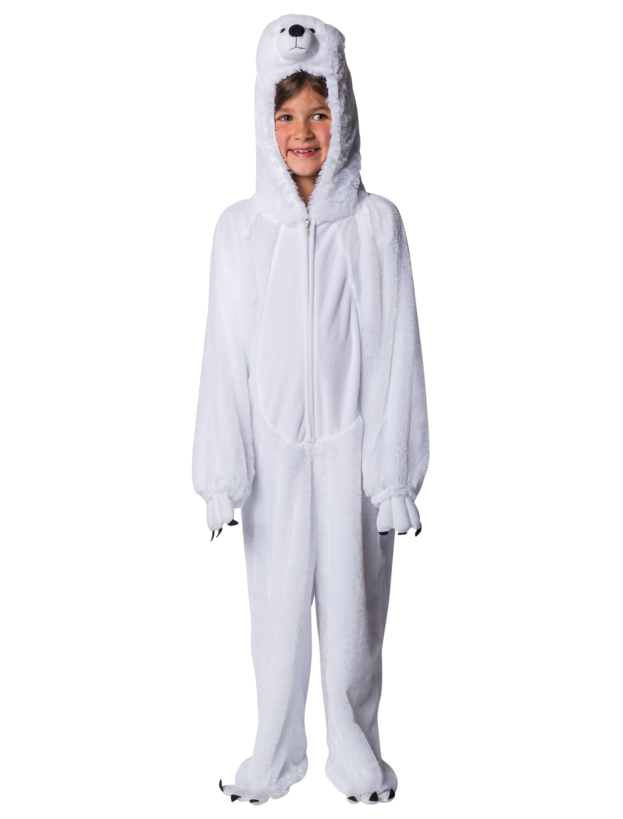 Overall Plüsch Eisbär Kinder weiß 140-164