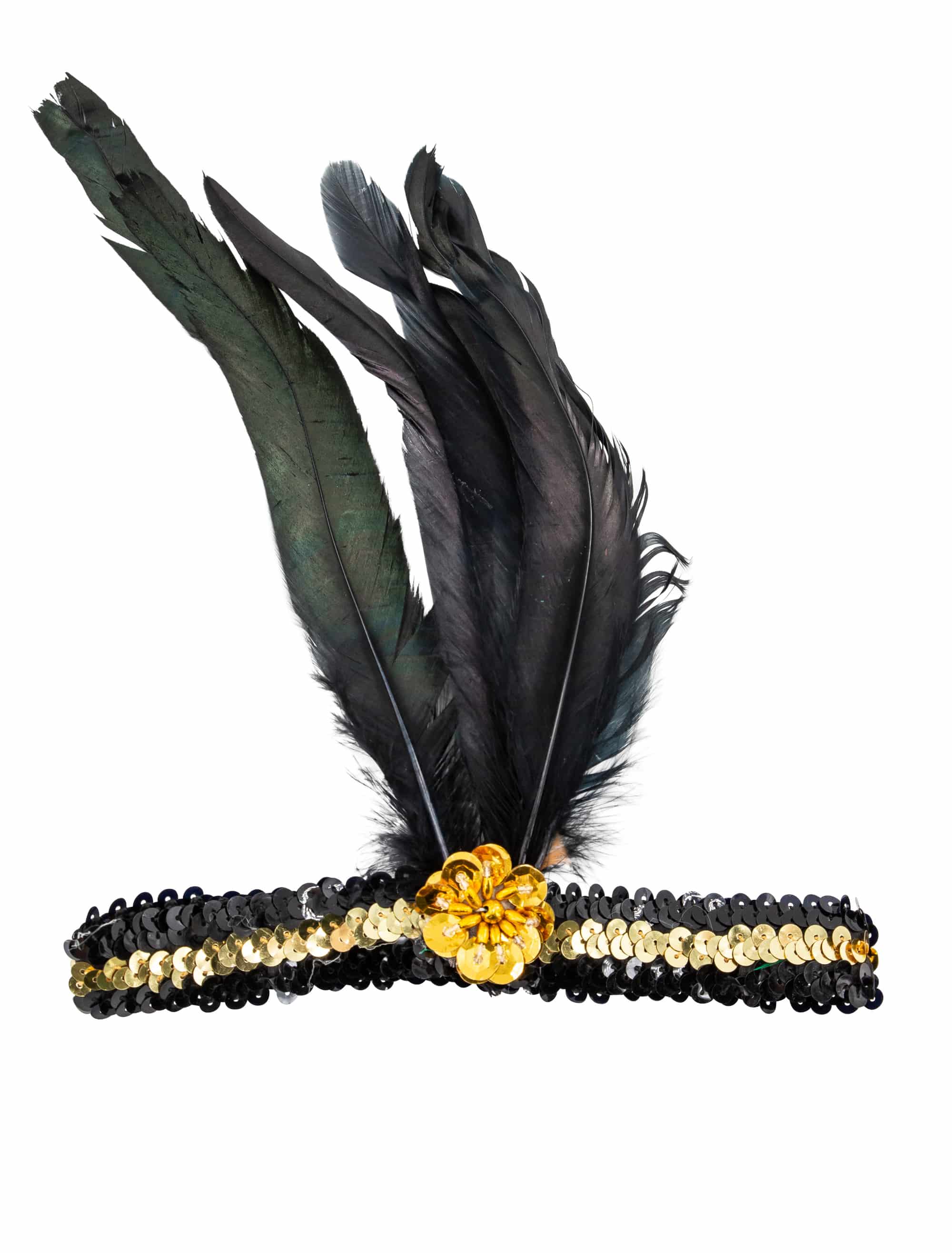 Stirnband Charleston gold/schwarz