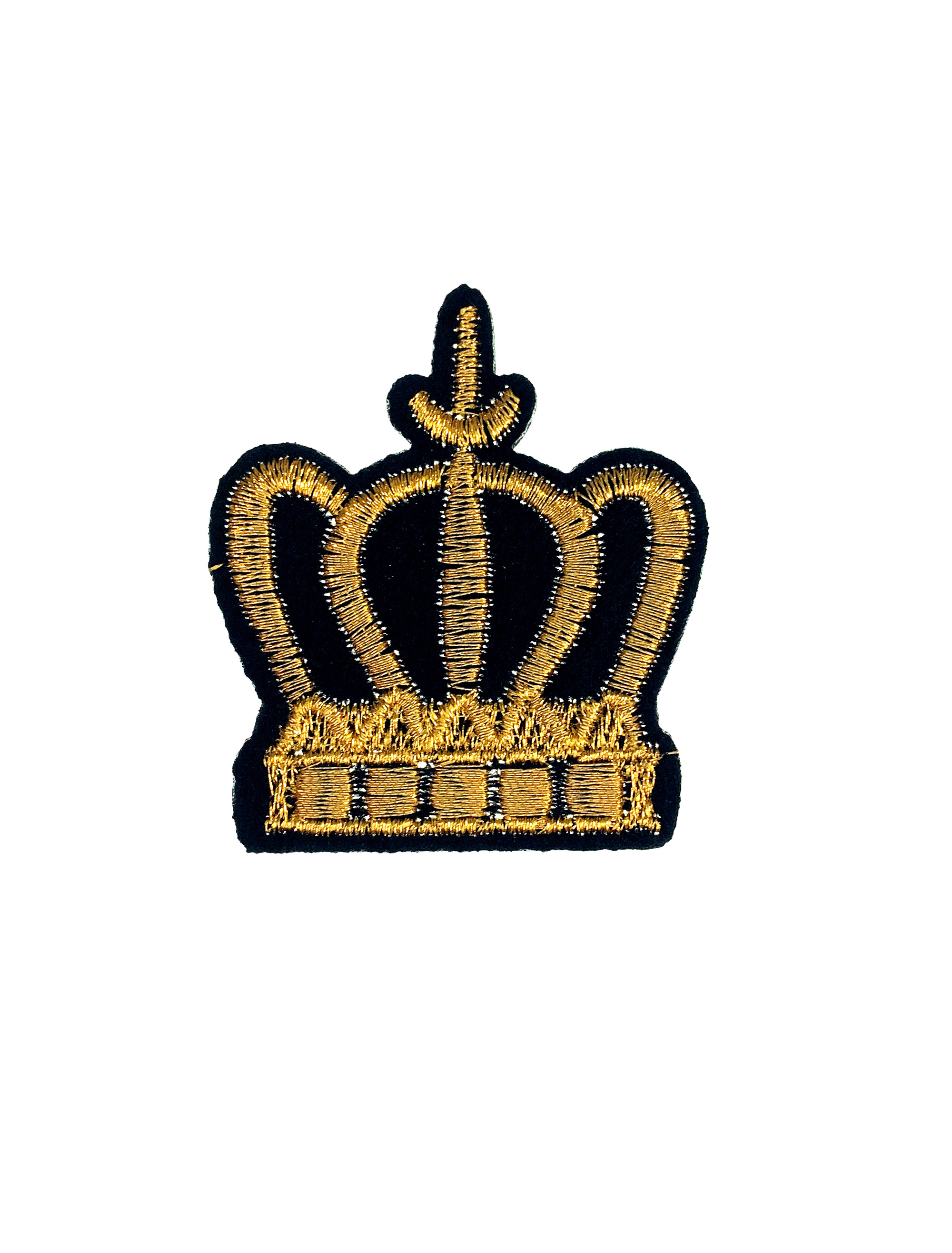 Bügelpatch Krone gold 5,3cm