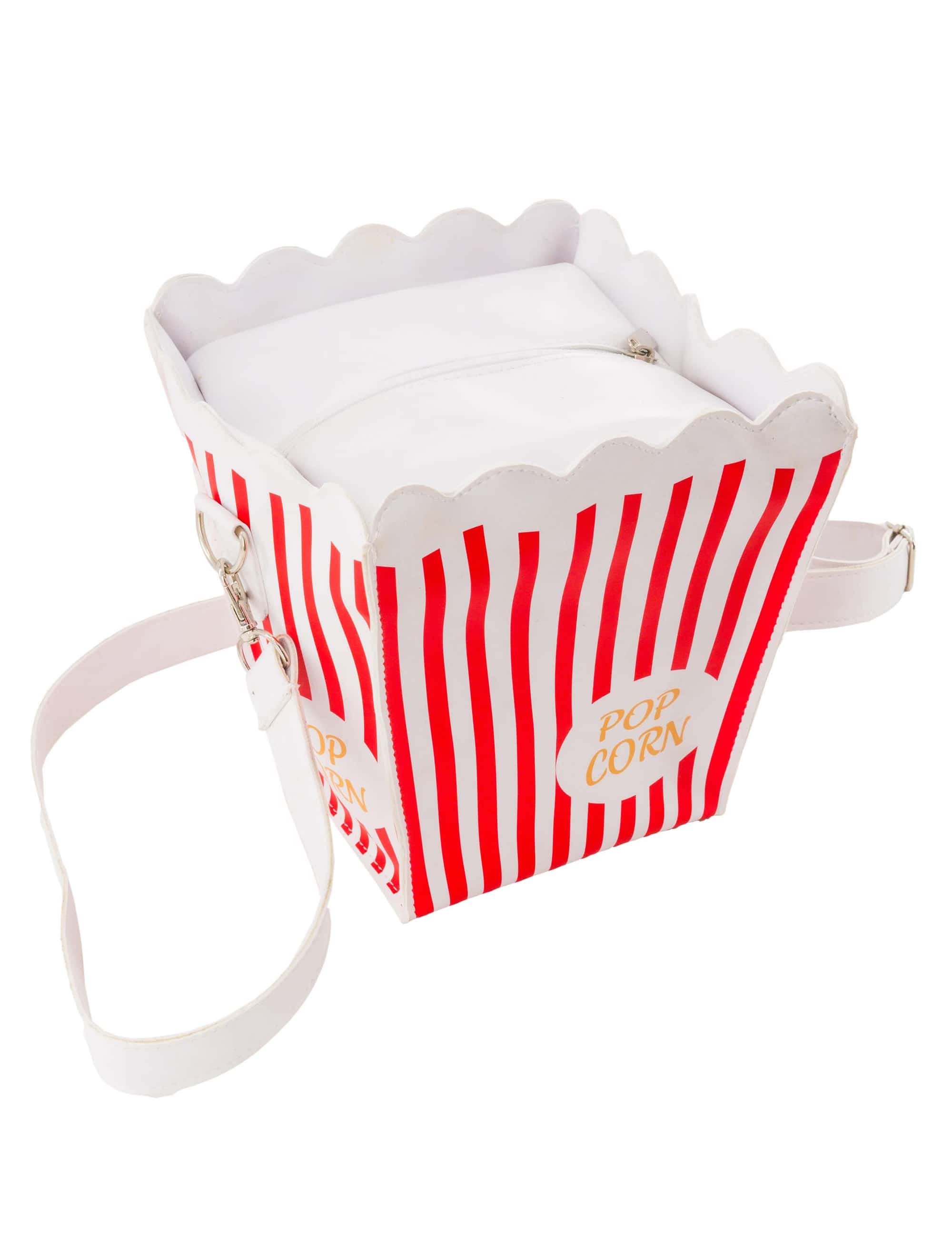 Tasche Candy Popcorn rot/weiß