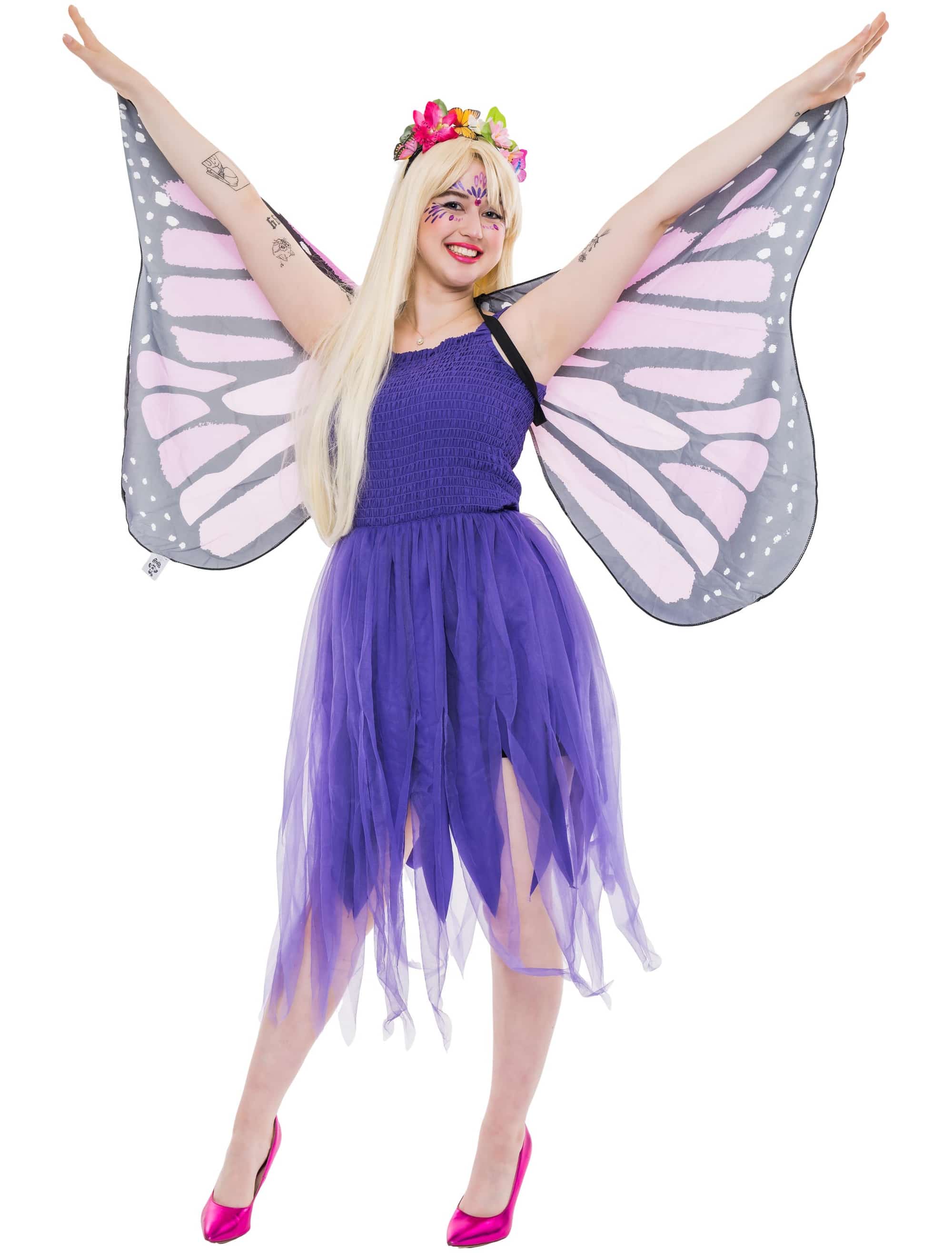 Kleid Fee mit Trägern Damen violett S-M