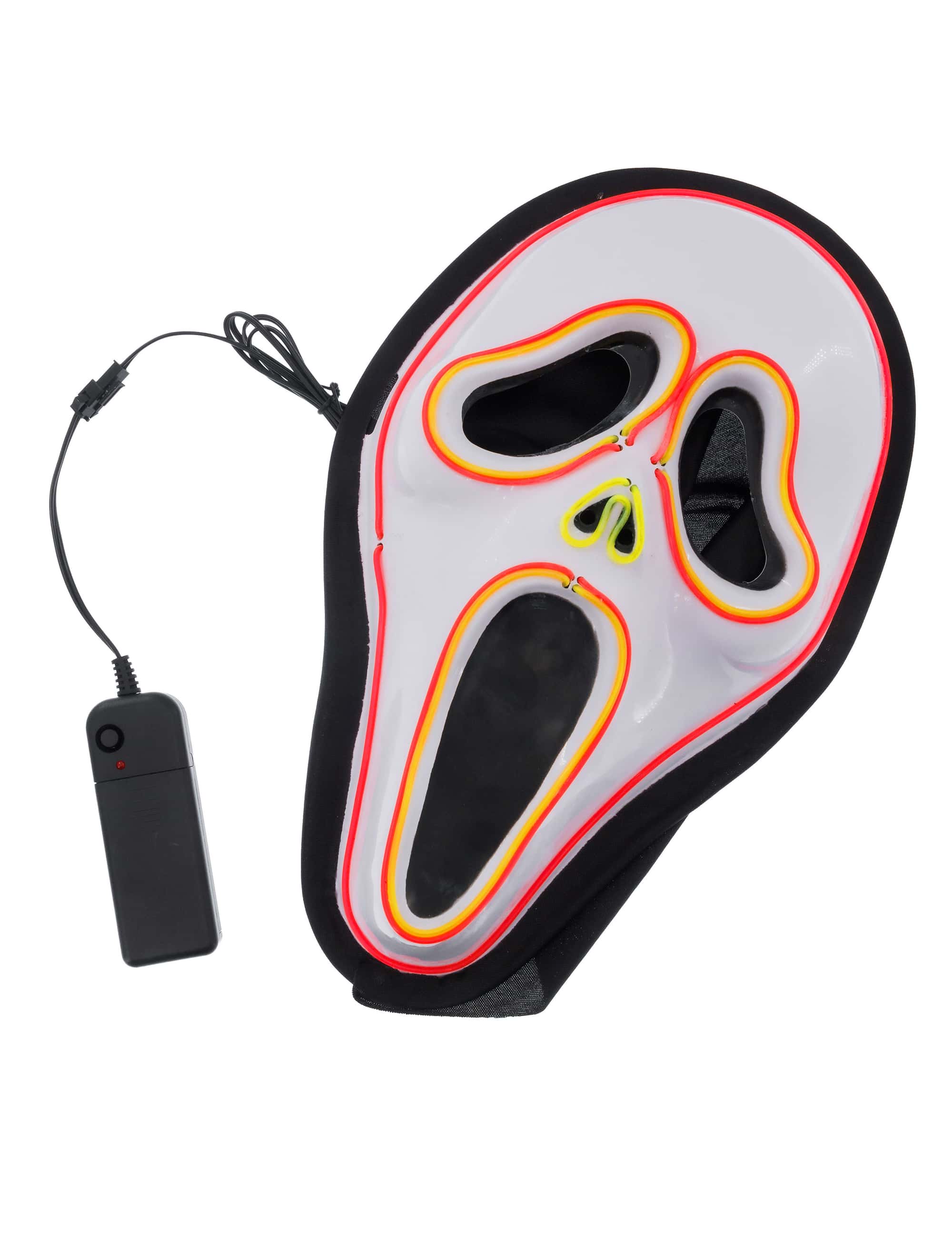 LED Maske Schrei bunt