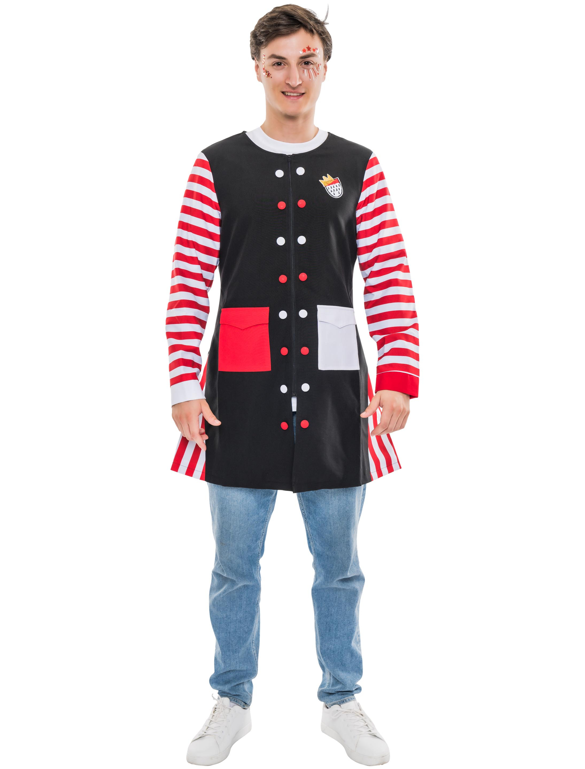 Jacke Köln Wappen Herren schwarz/weiß/rot 4XL