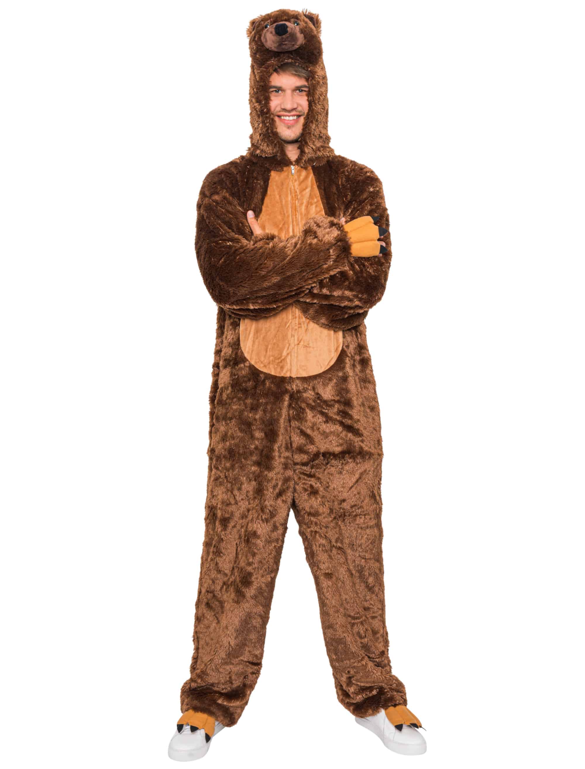 Overall Braunbär Plüsch Herren braun 50-52