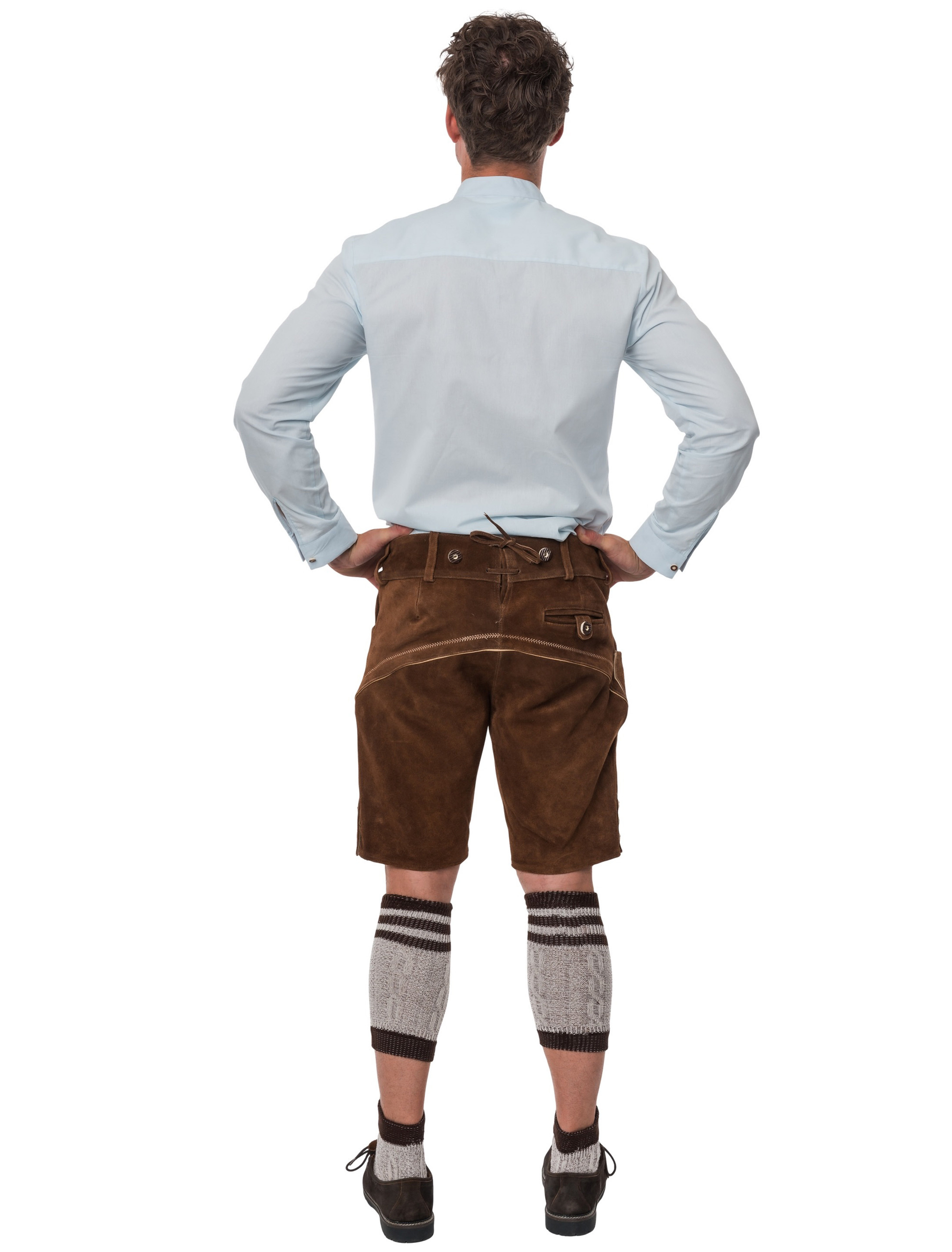 Lederhose Seppl kurz Herren dunkelbraun XL