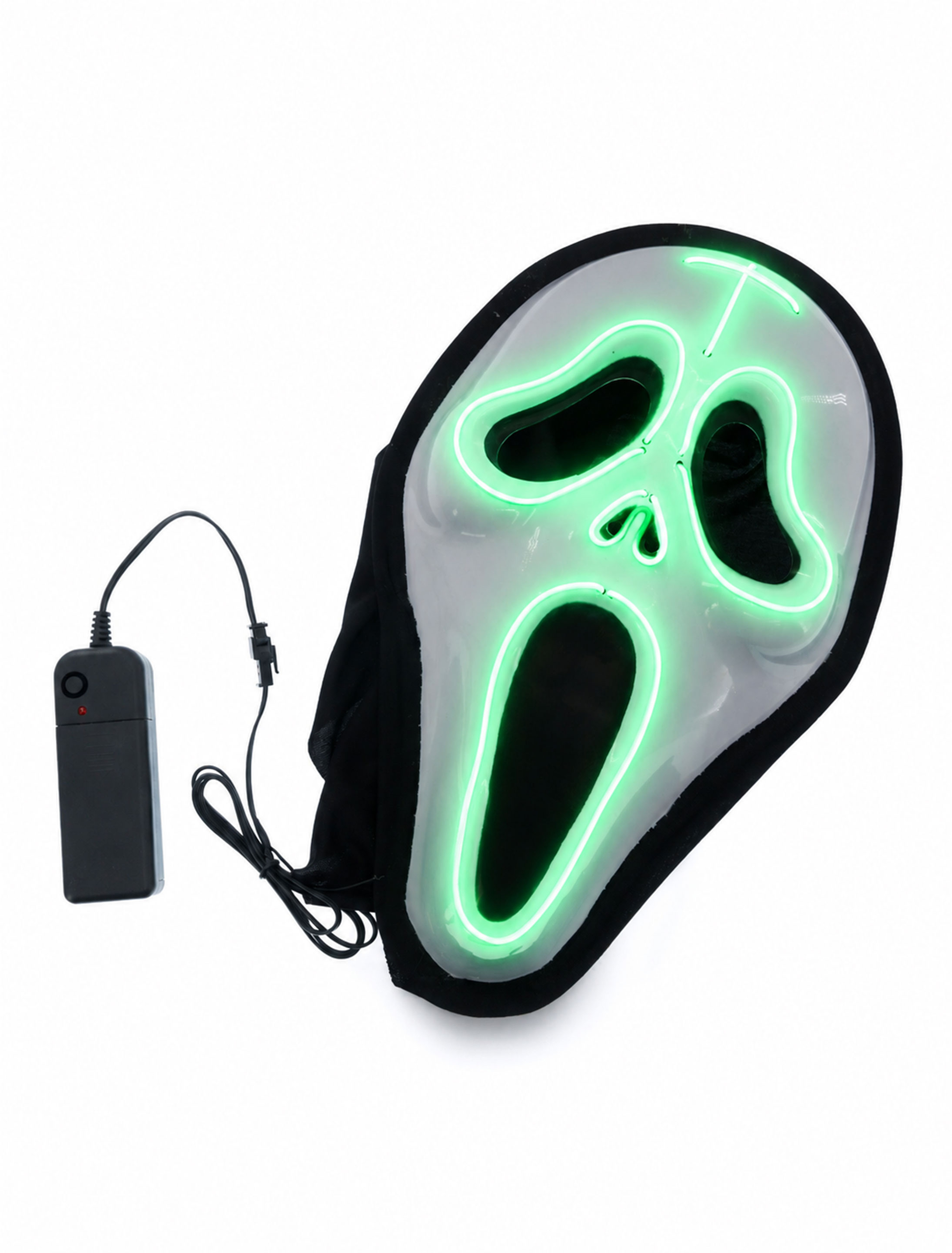 LED Maske Schrei grün