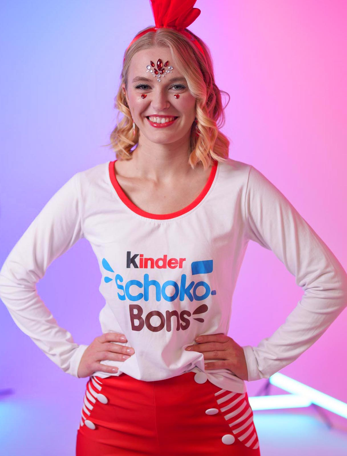 T-Shirt langarm kinder Schoko-Bons Damen weiß M