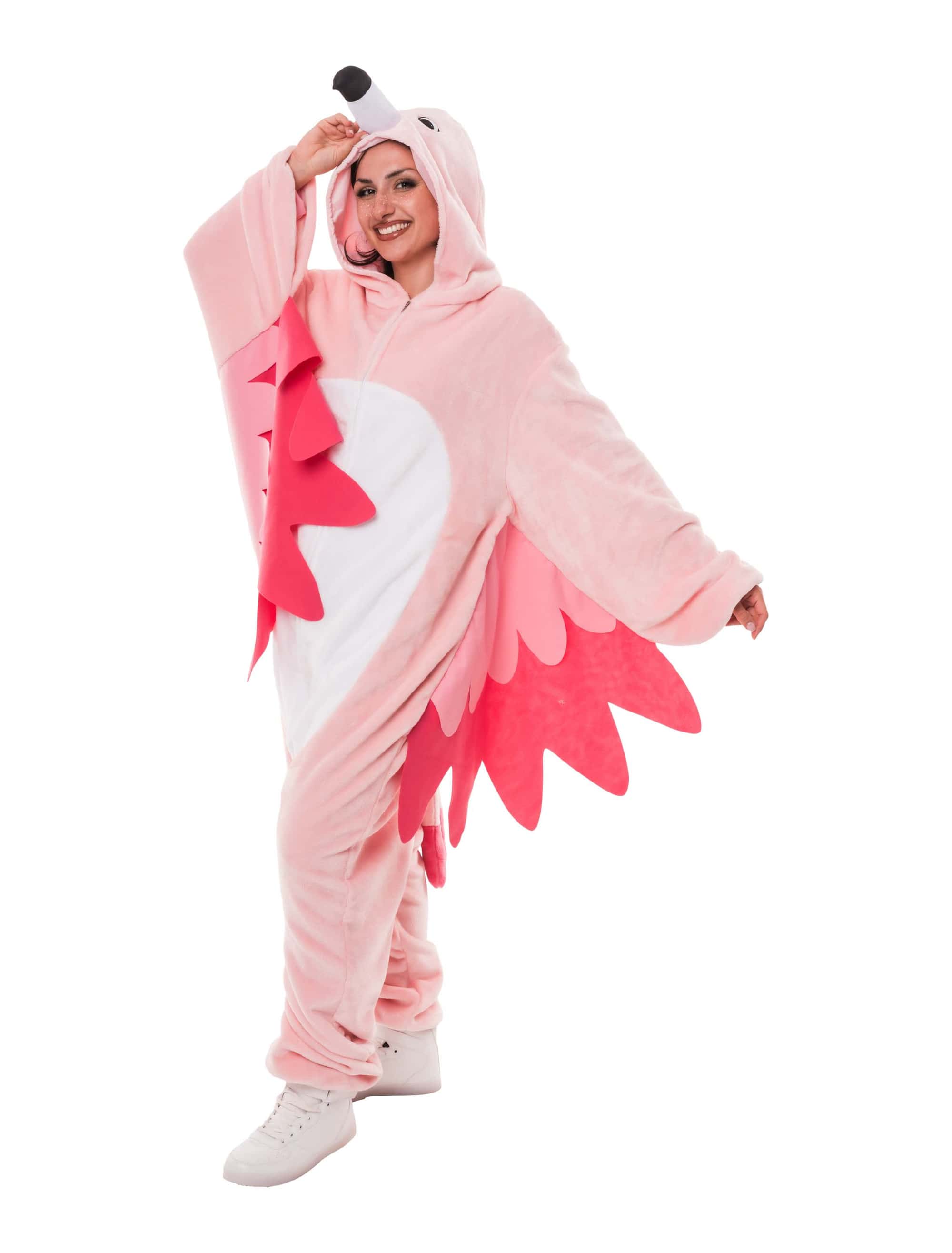 Overall Plüsch Flamingo Damen rosa 40/42