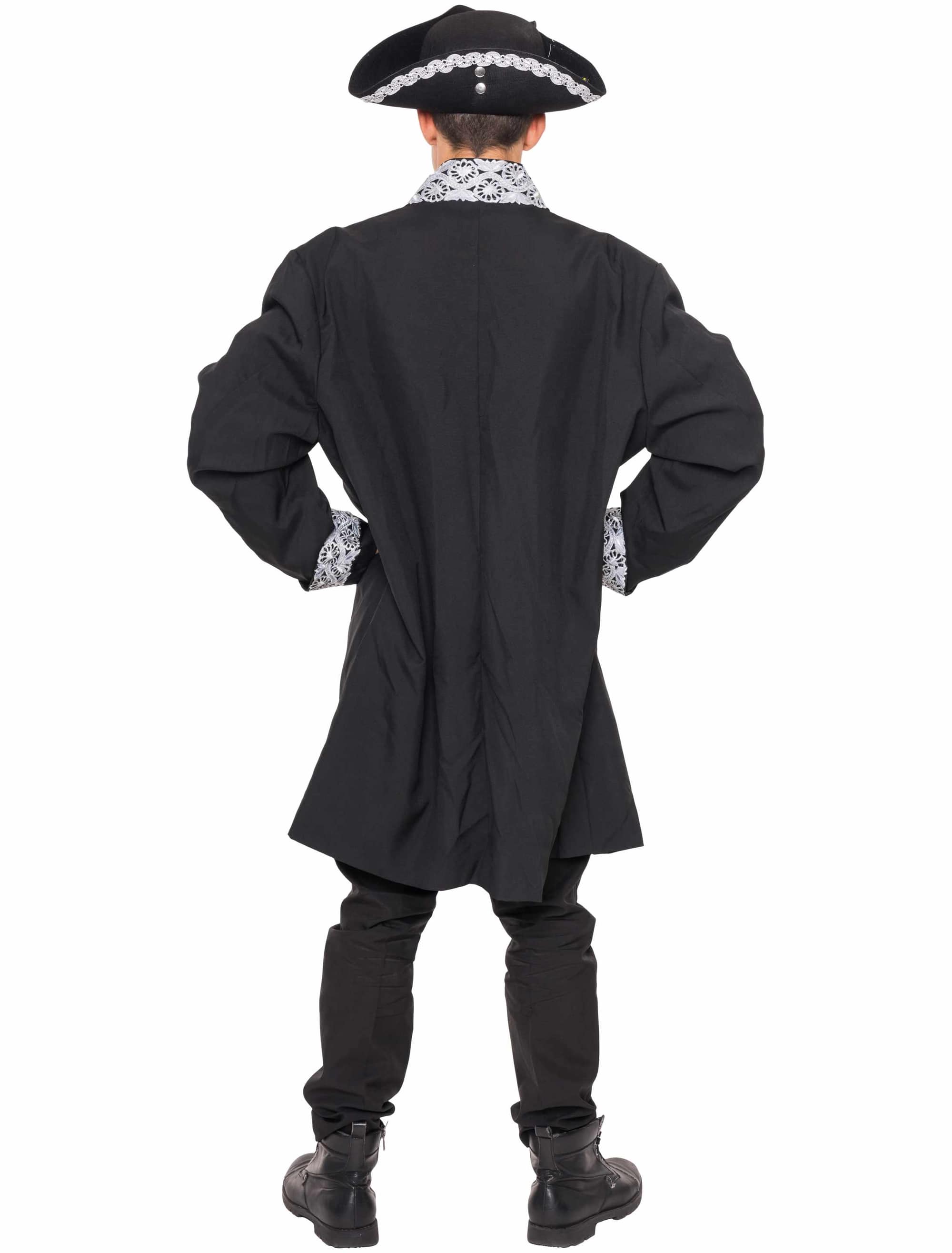 Jacke Pirat Herren schwarz/silber 4XL/5XL