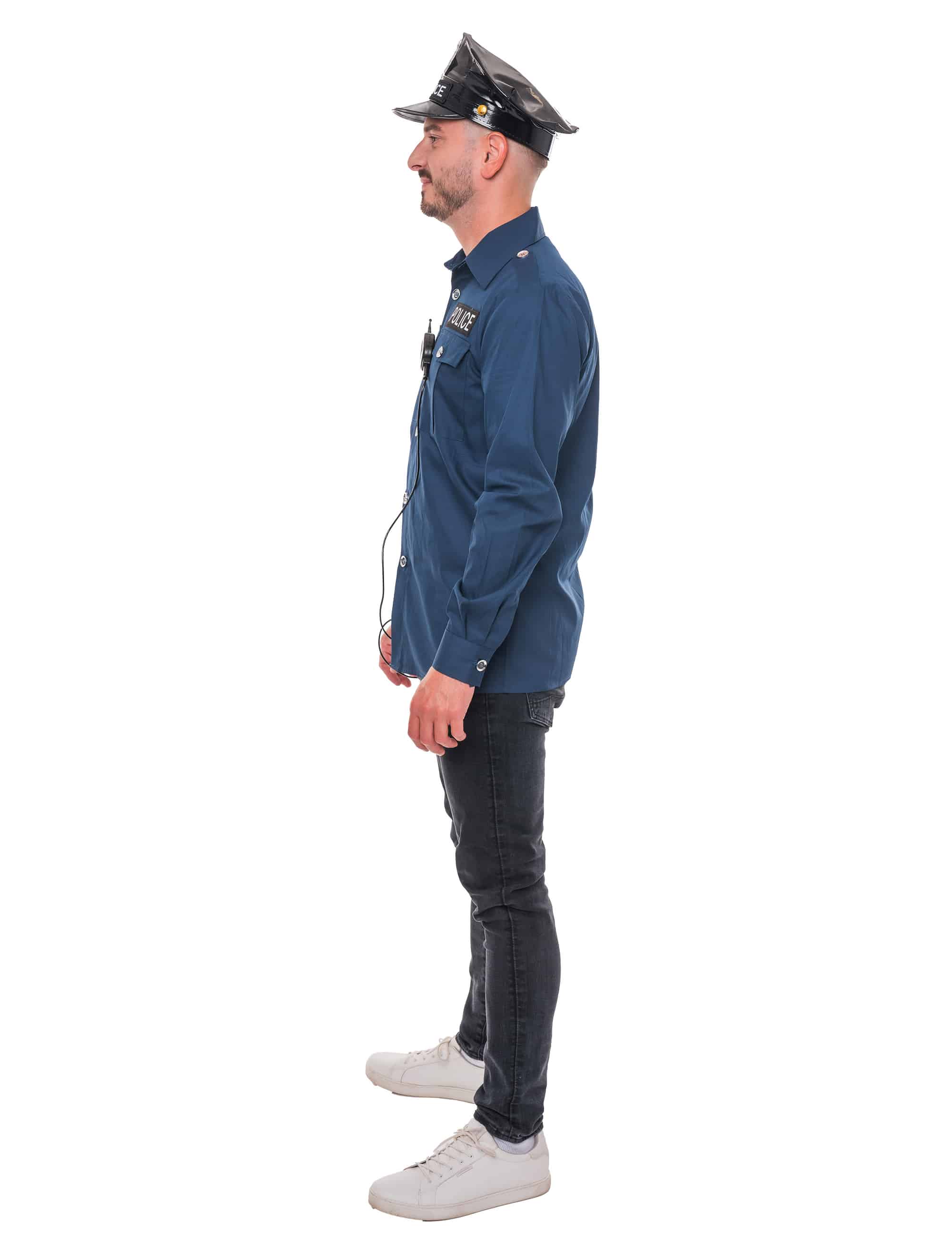 Hemd Polizist Herren blau 4XL
