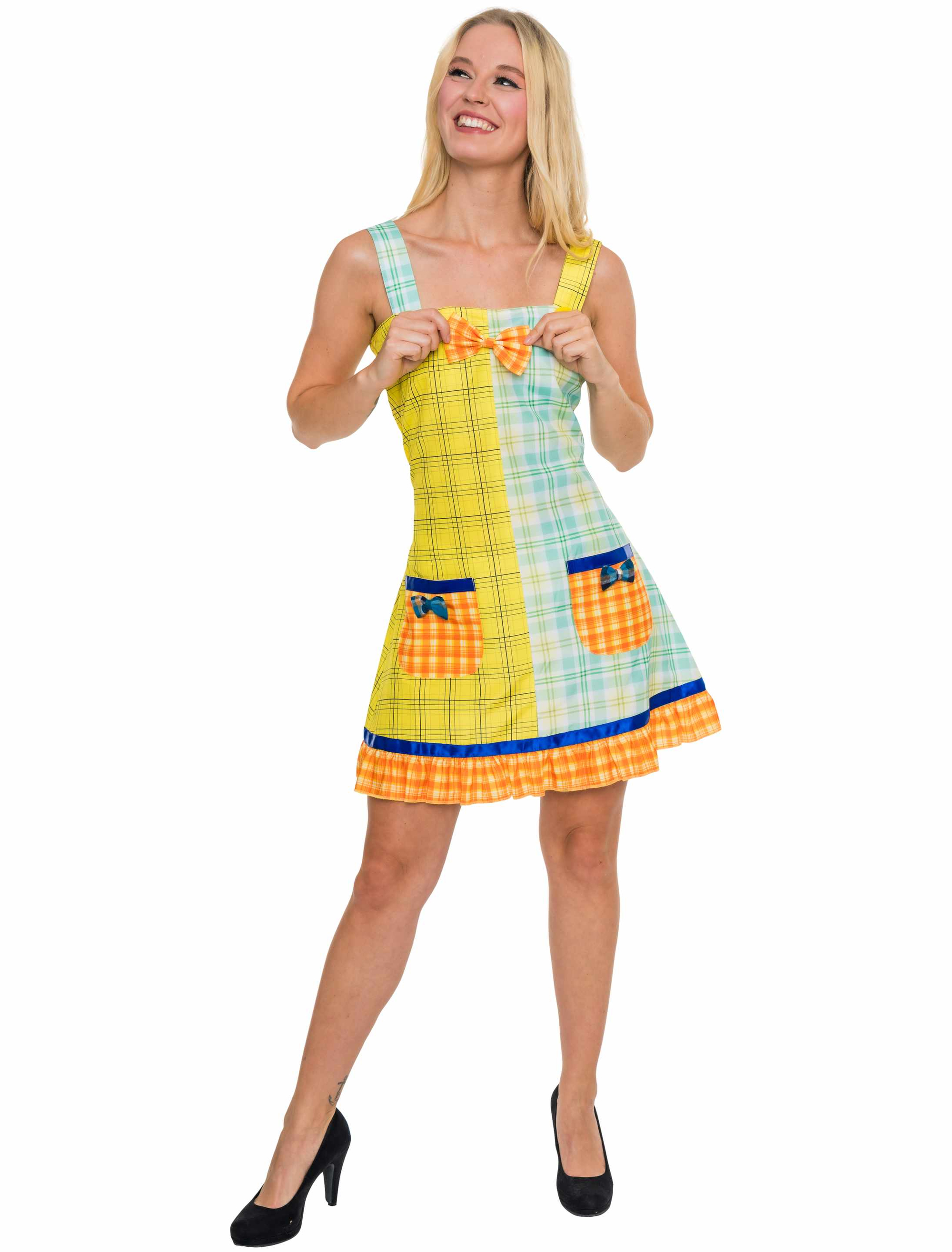 Kleid Frechdachs Damen gelb/grün L/XL
