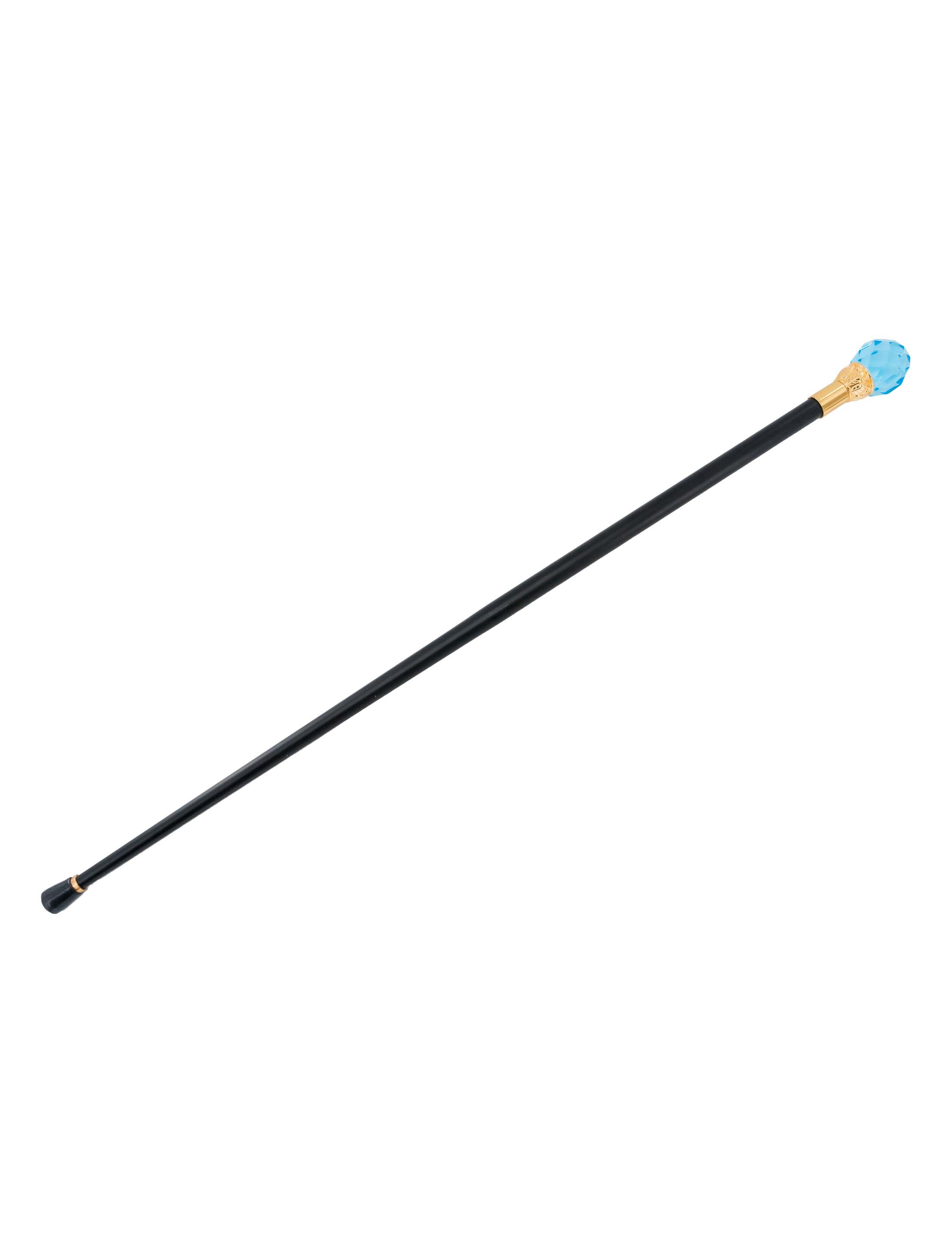 Gehstock mit Diamant gold/blau