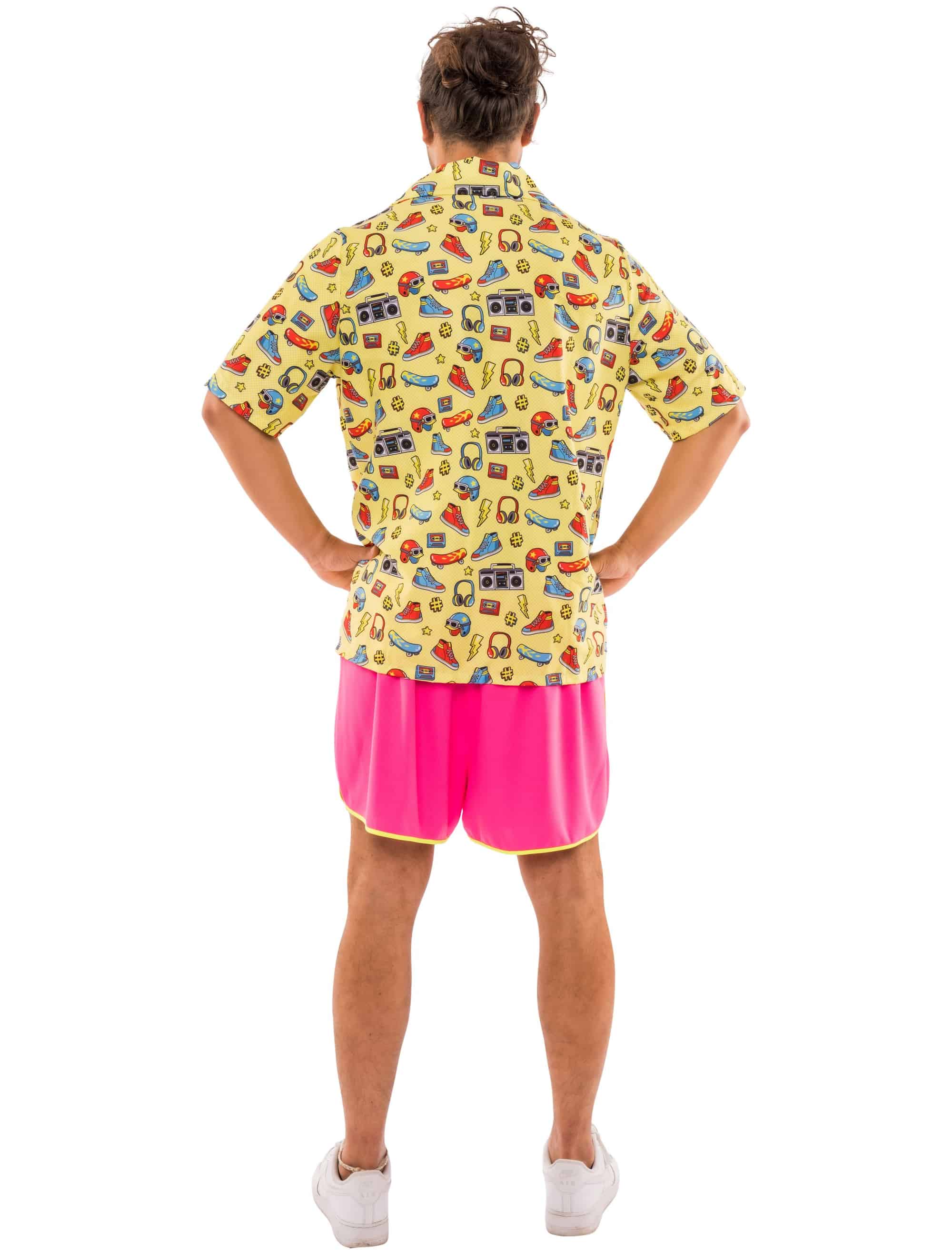 Hemd mit Print Skater Print Herren gelb XL