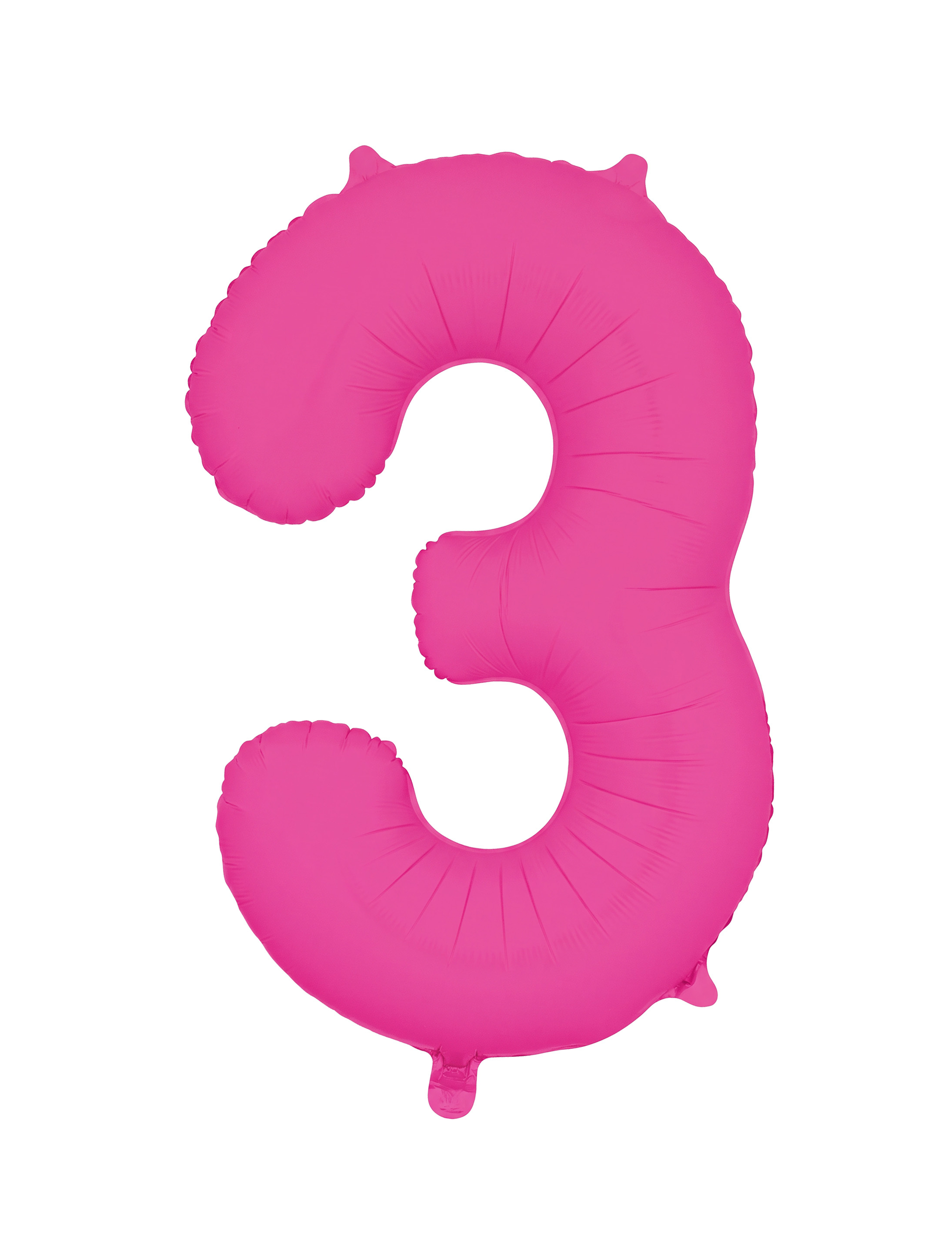Folienballon Zahl 3 L neonpink