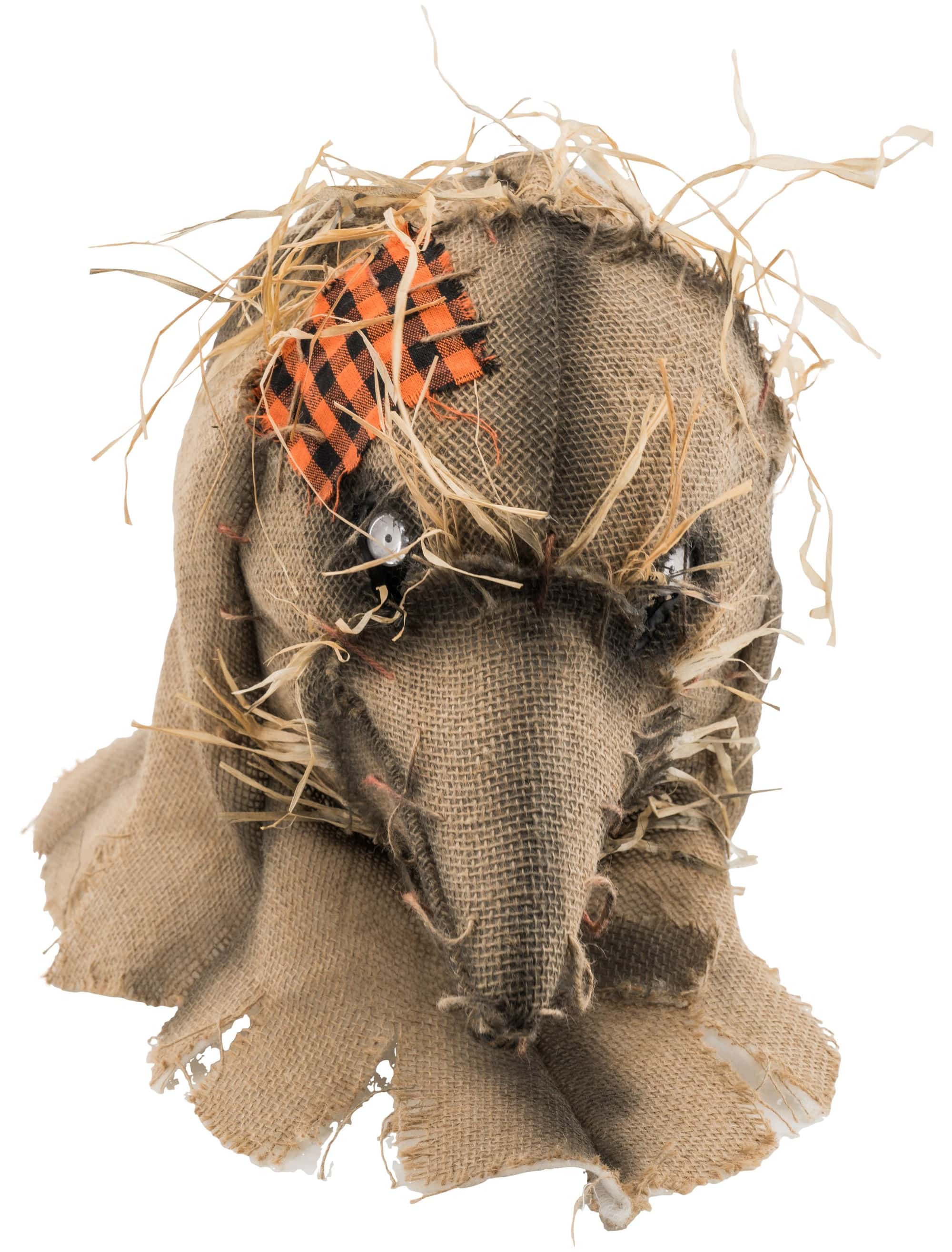 Vollmaske Horror Vogel beige/braun