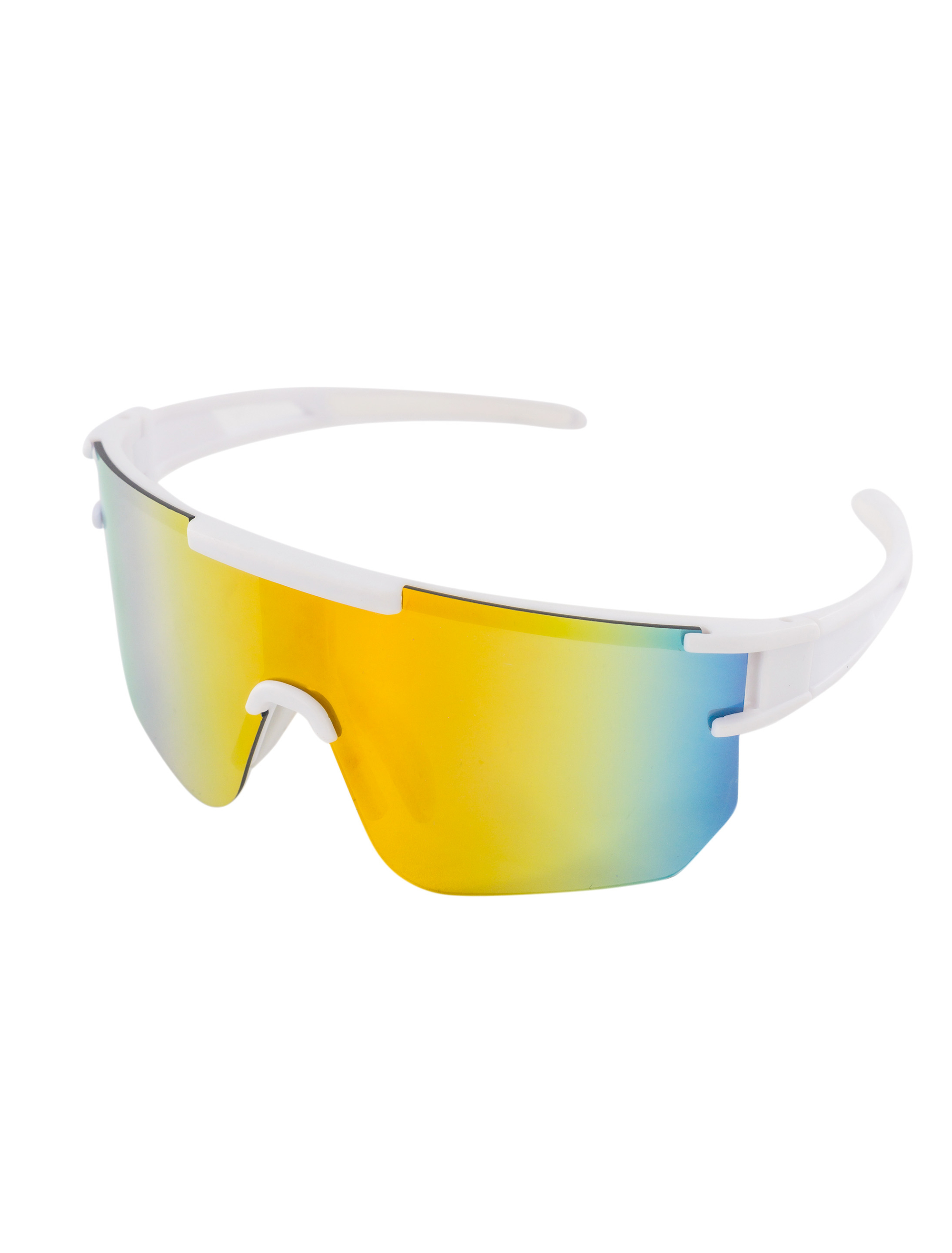 Sportbrille verspiegelt weiß