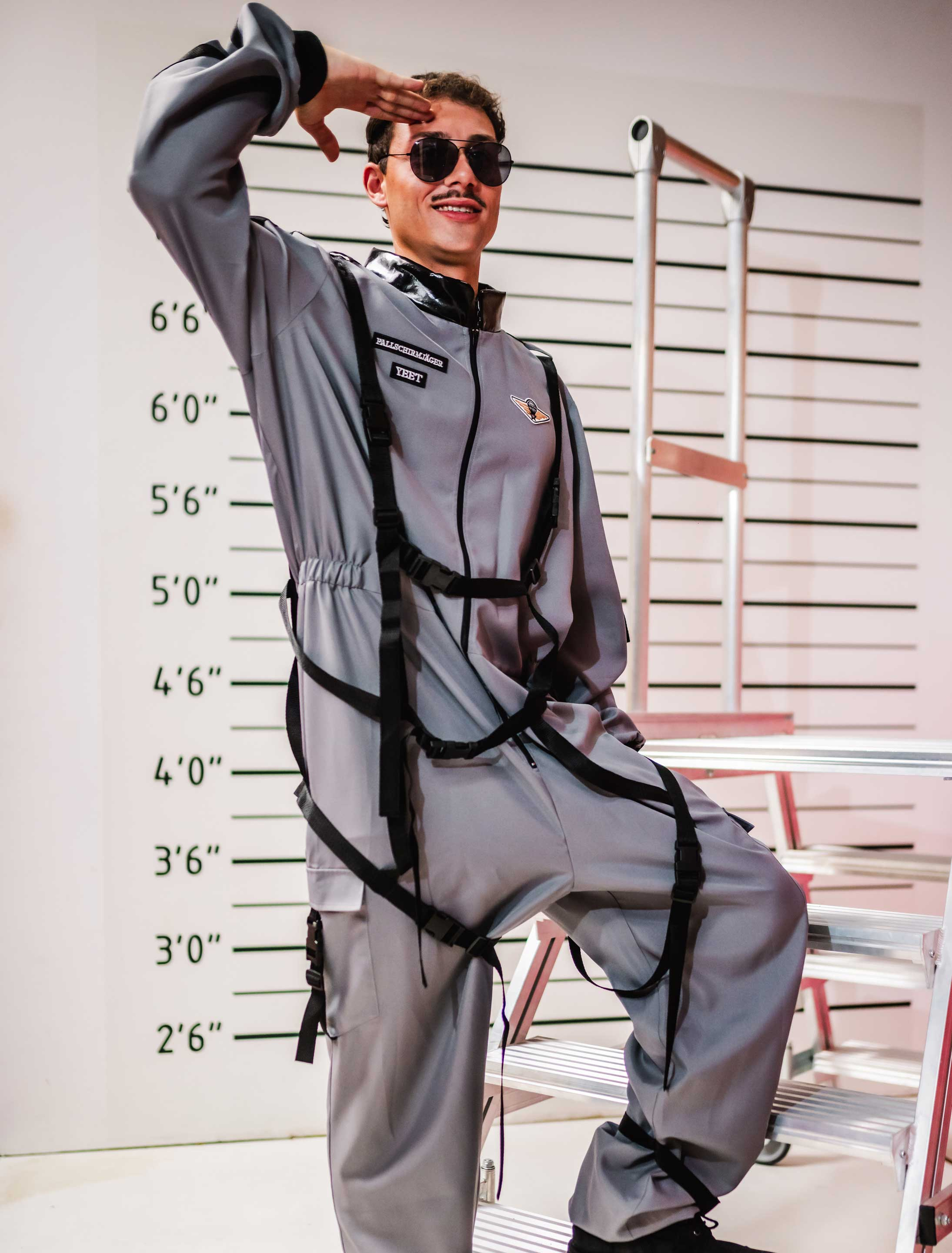 Overall Fallschirmspringer grau L