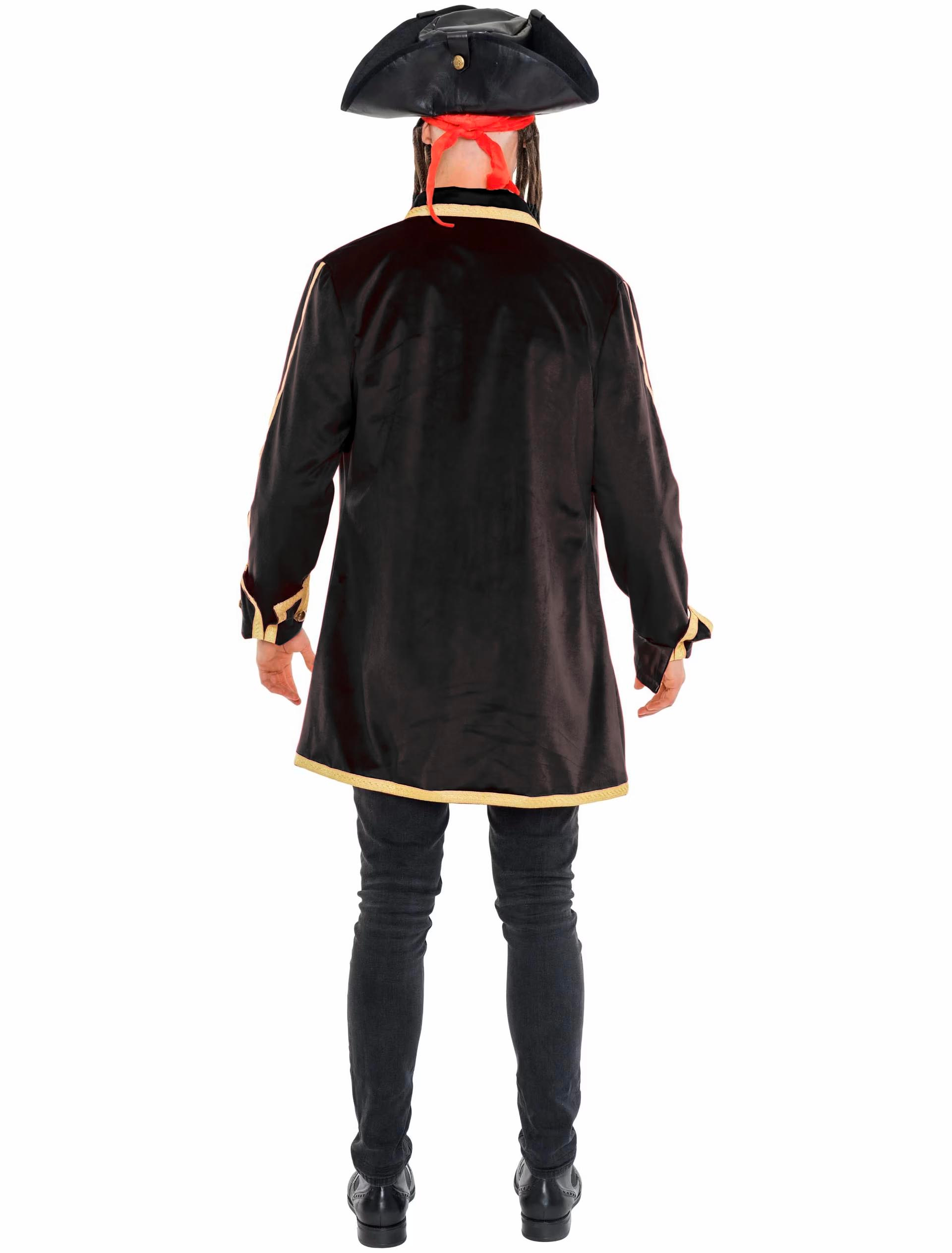 Jacke Pirat Herren schwarz/gold S/M