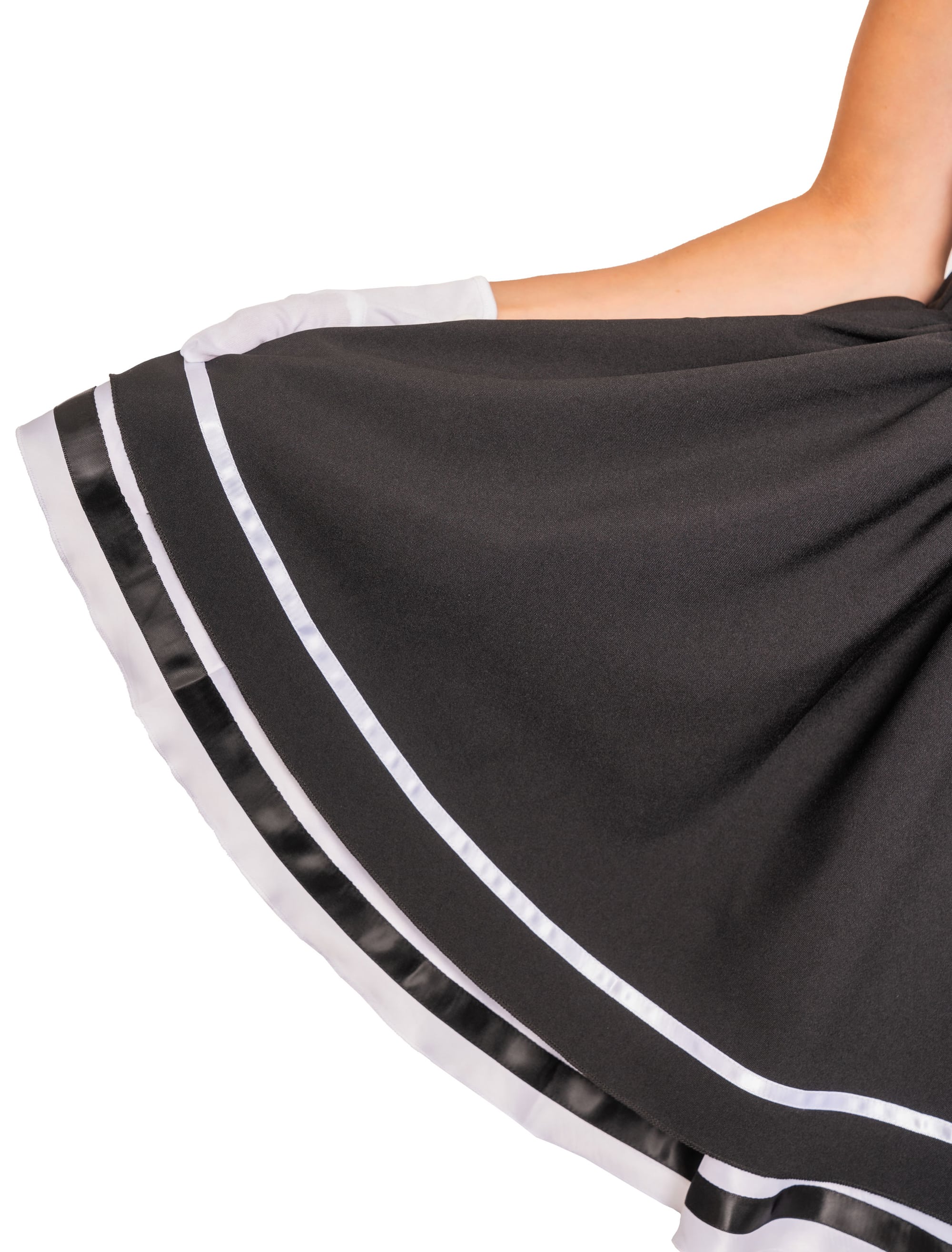 Rock mit Hosenträgern Damen schwarz S/M
