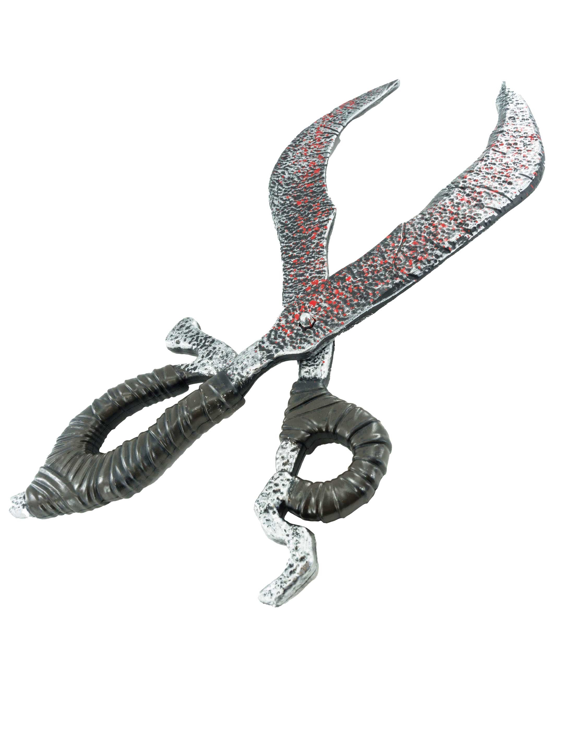 Schere blutig 60cm schwarz/silber