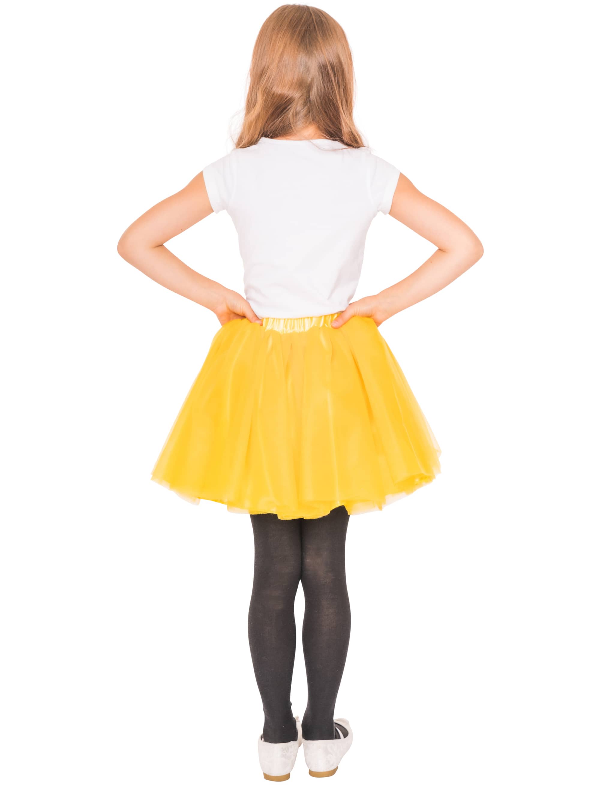 Tüllrock Mädchen gelb one size