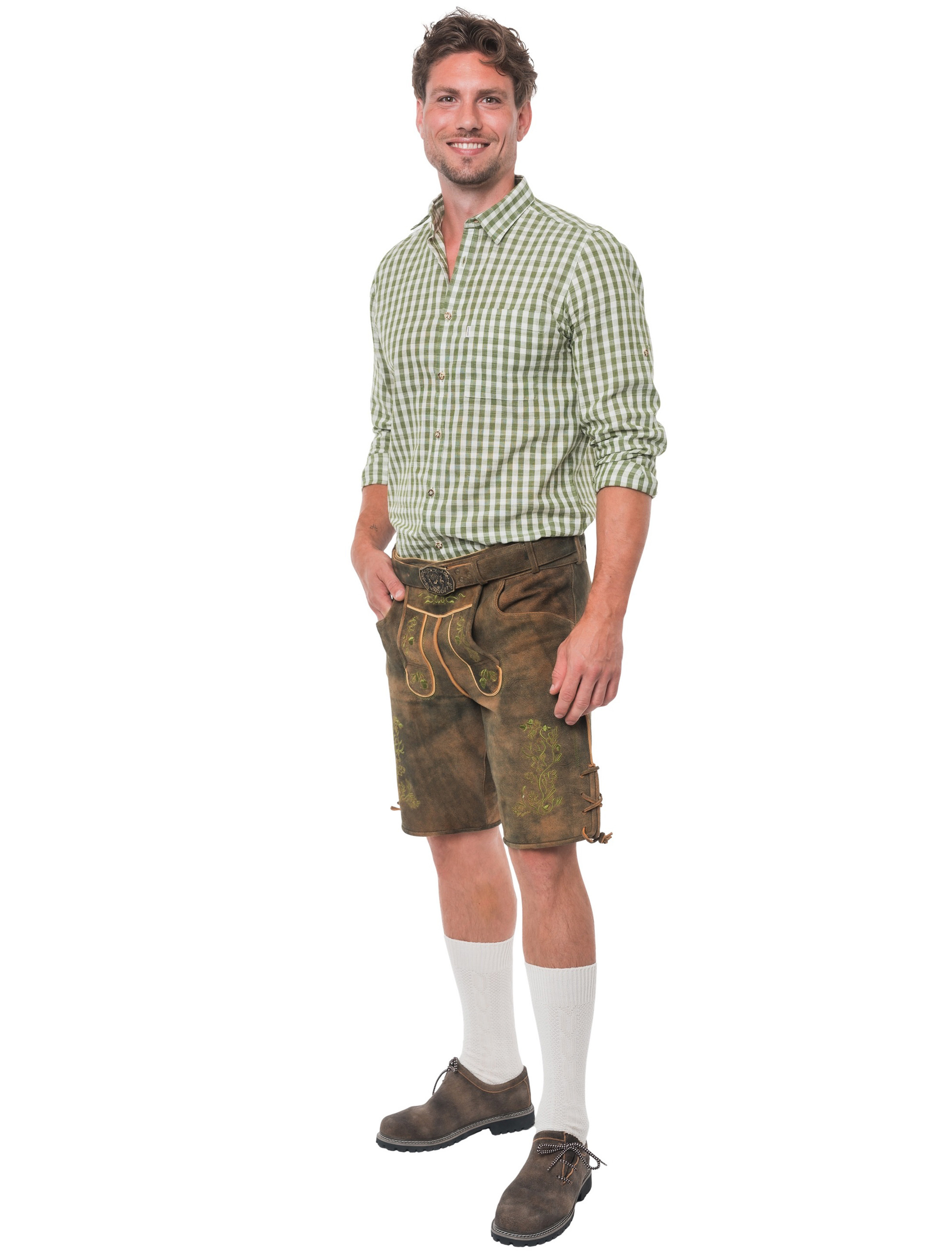 Lederhose Ludwig kurz Herren braun S
