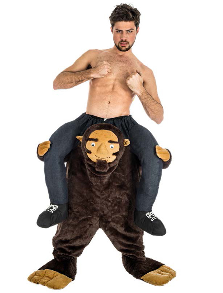 Kostüm Huckepack Höhlenmensch braun one size