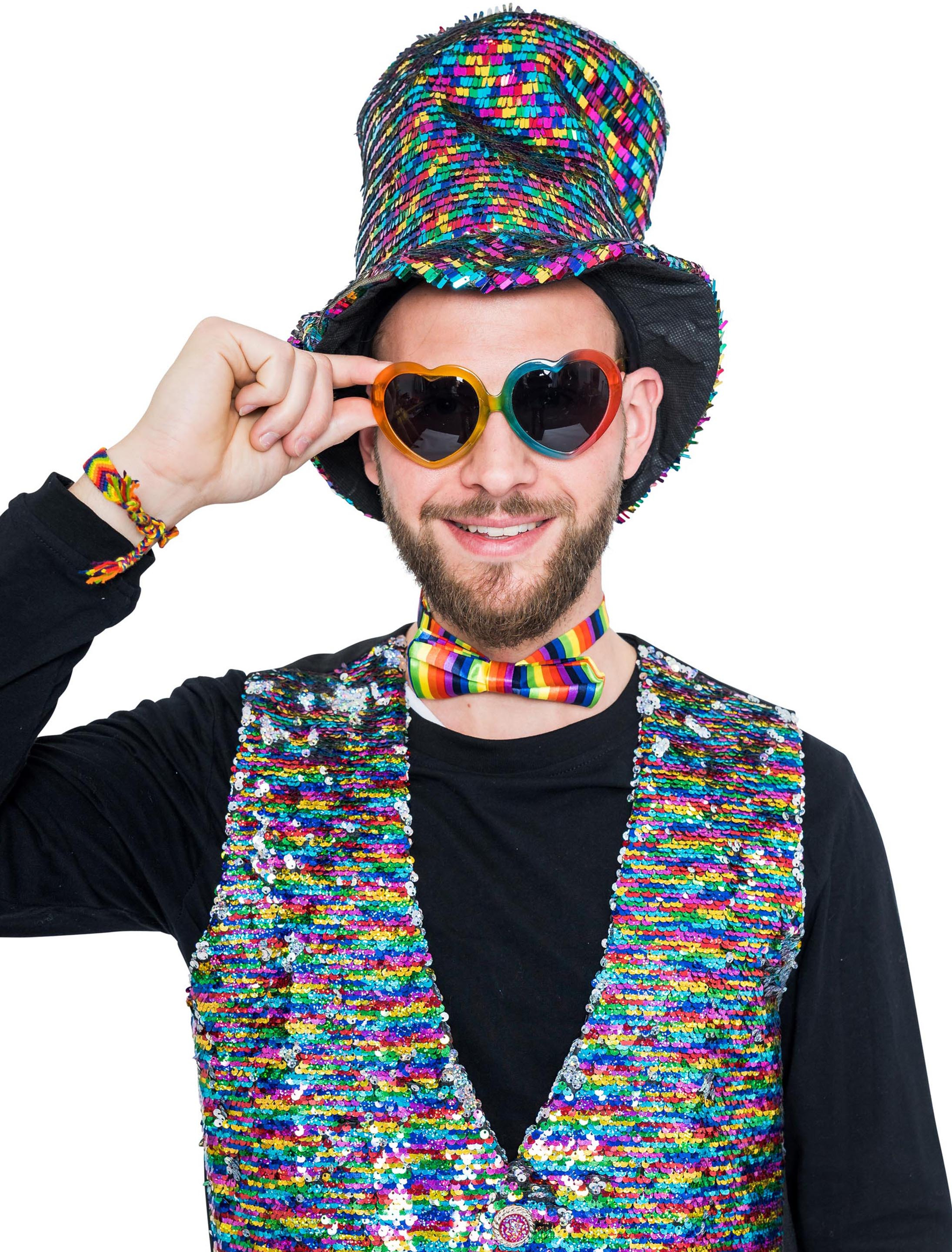 Armband Regenbogen geflochten bunt