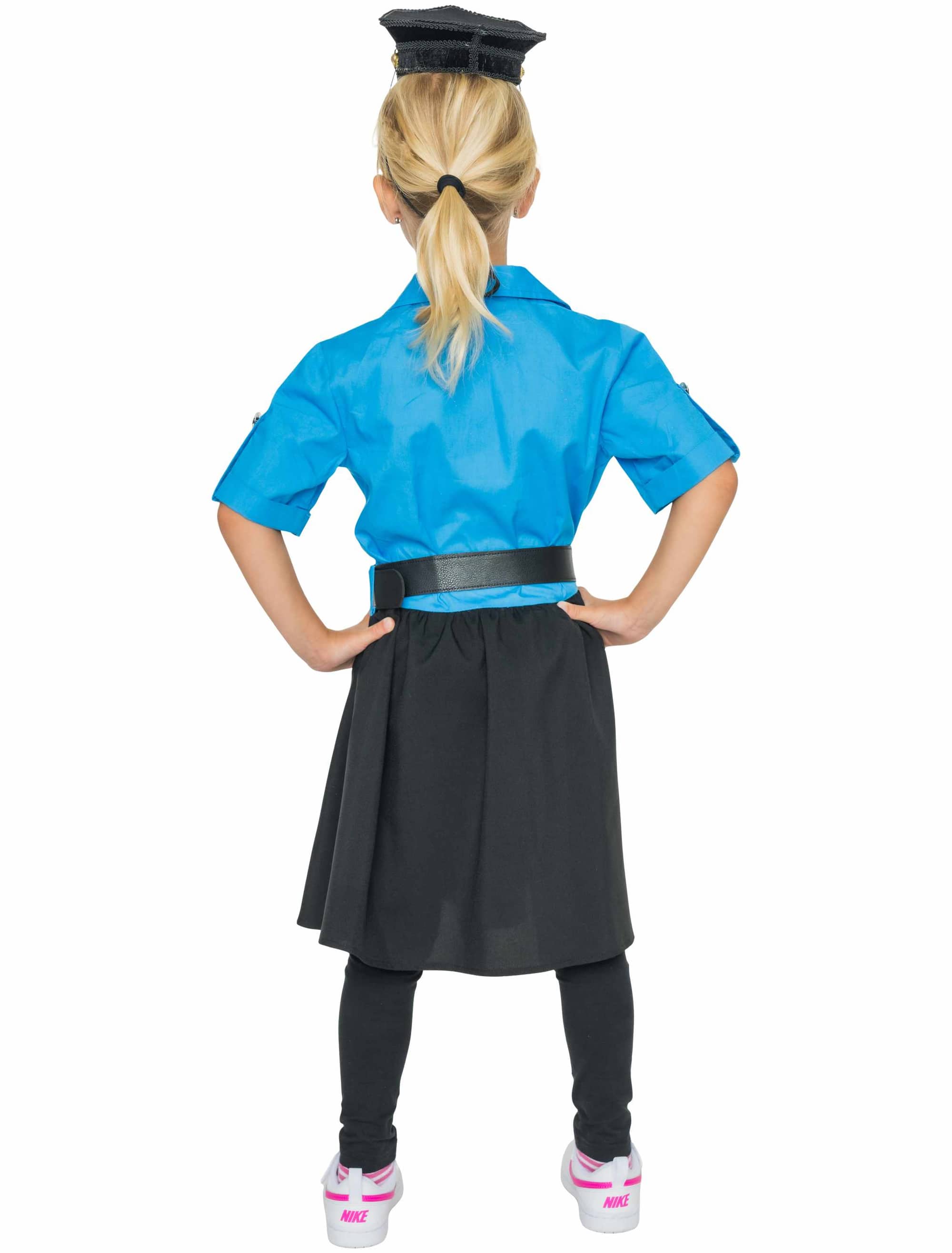 Kleid Cop Kinder blau/schwarz 128